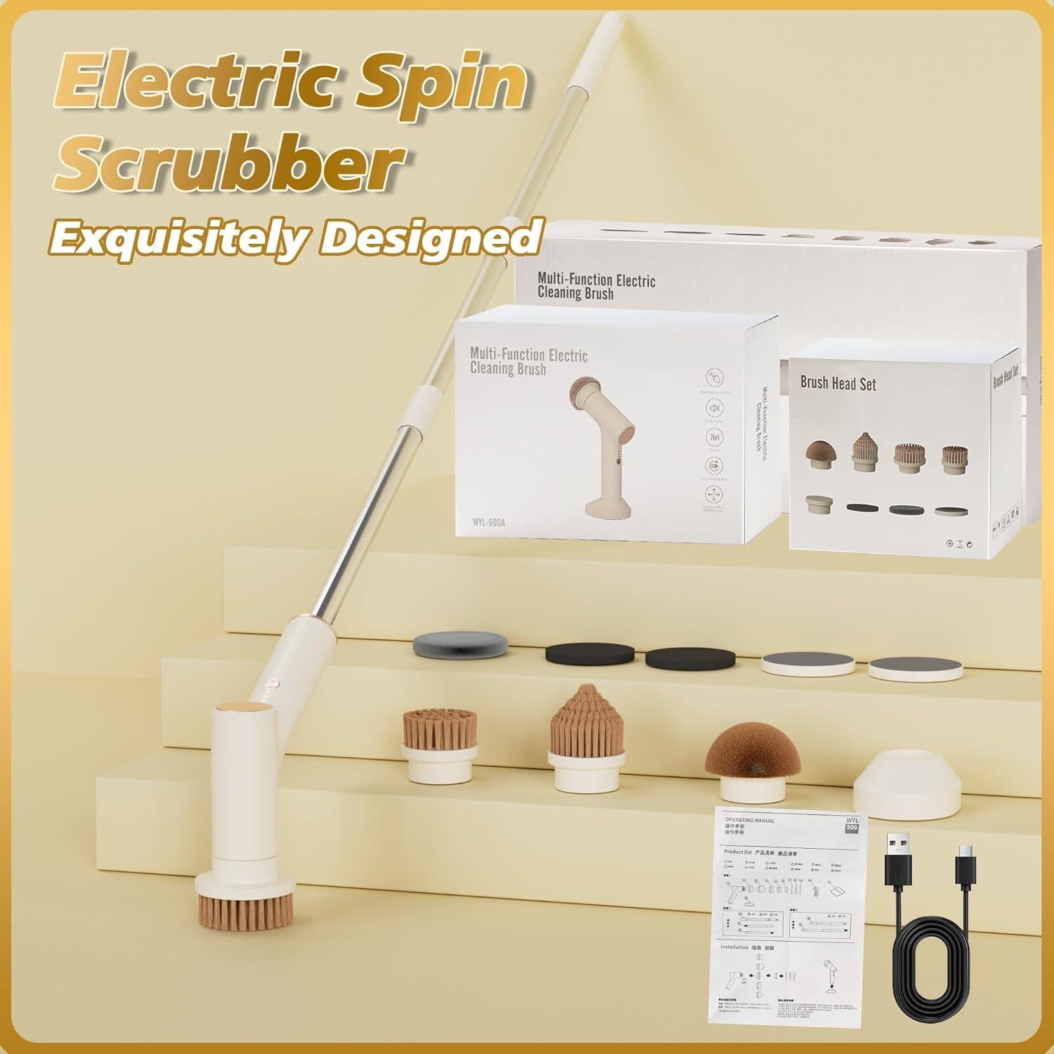 Limpiador Eléctrico de Baño Bestbuy8 con 10 Cabezas y 2 Velocidades