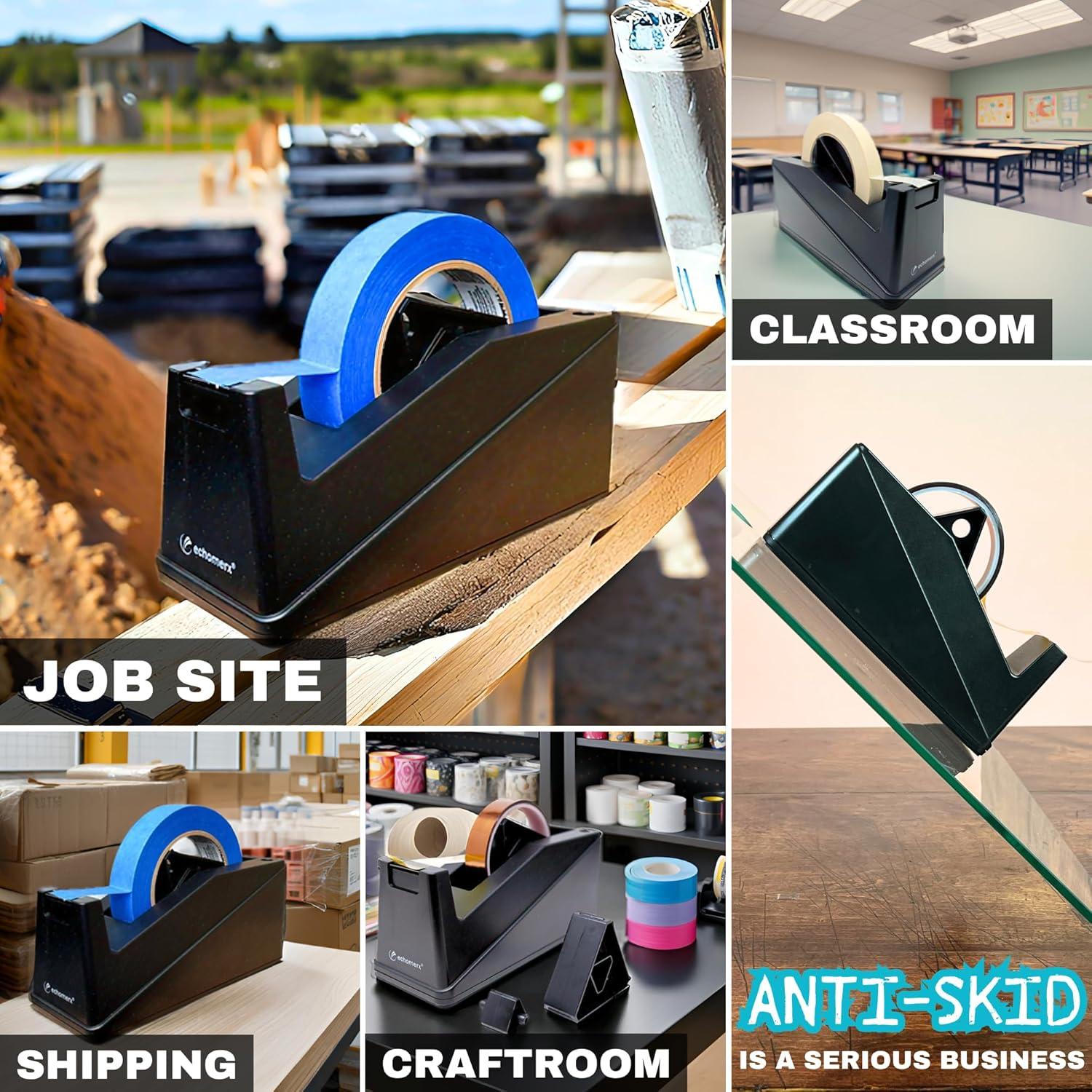 Dispensador de Cinta Echomerx 1 Mano Negro 8.1" L Antideslizante