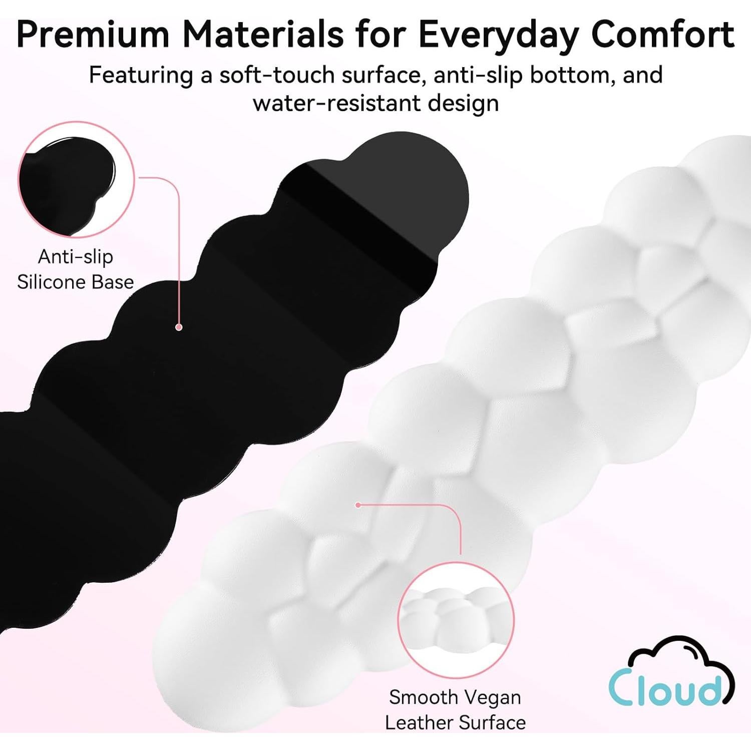 Reposamuñecas Nube Sushret 4 en 1 para Teclado y Ratón