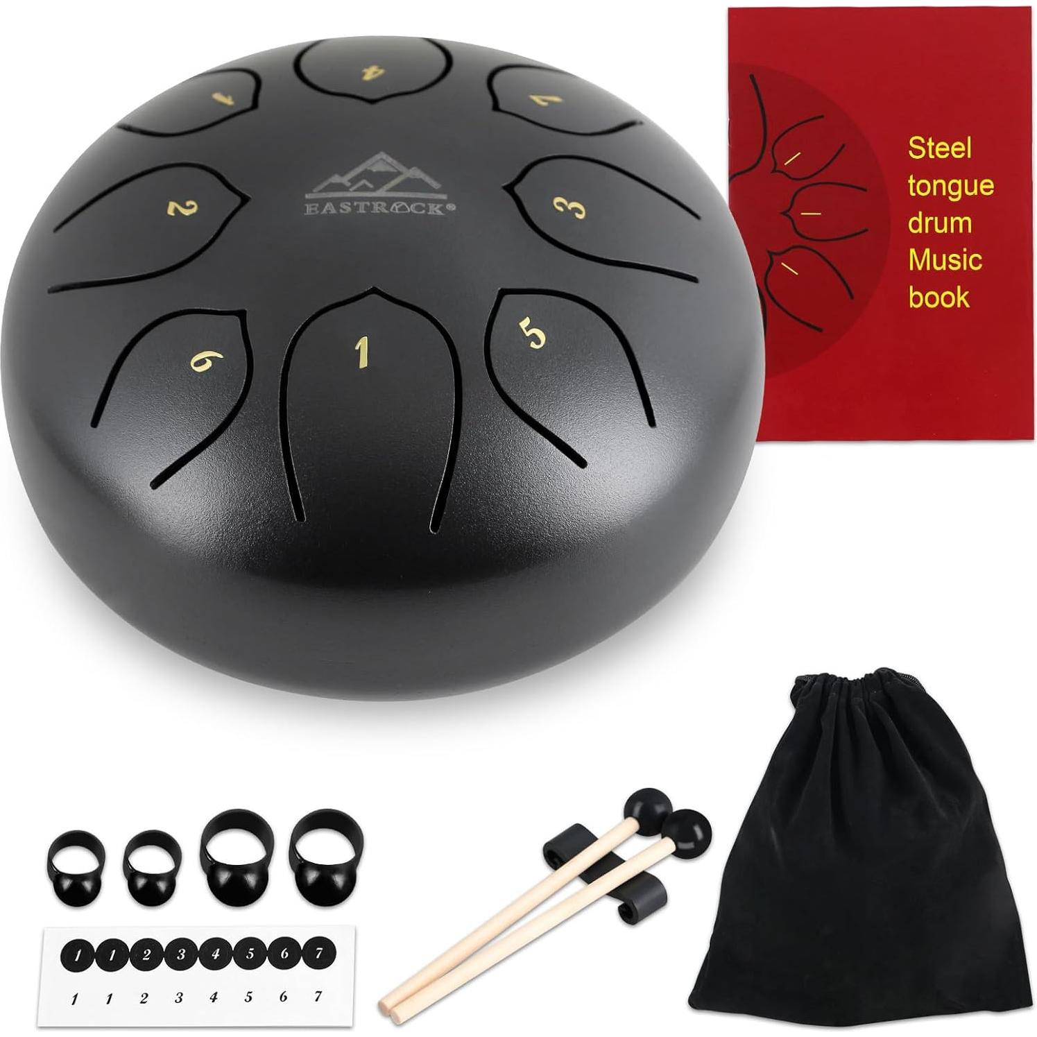 Tambor de Lengua de Acero EASTROCK 6" 8 Notas Clave C con Accesorios