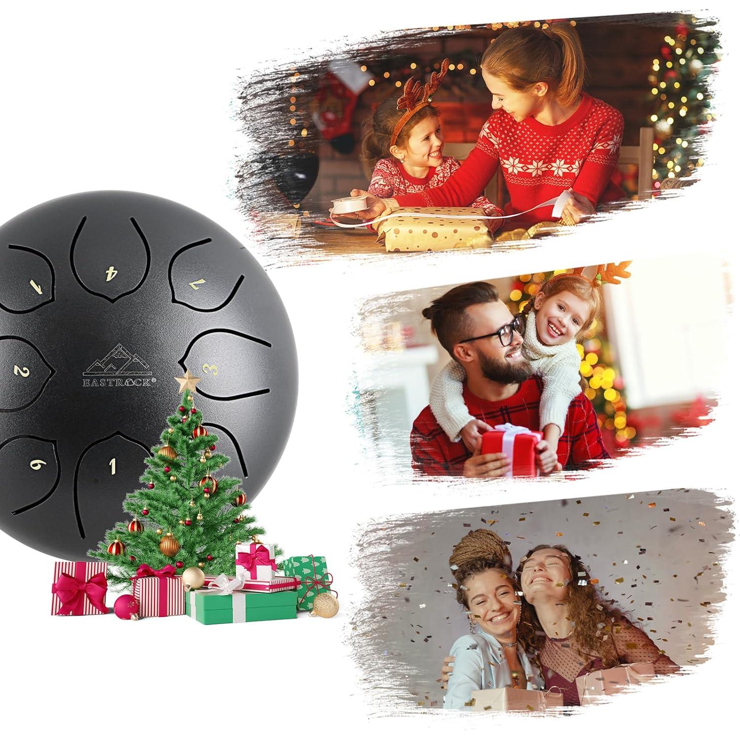 Tambor de Lengua de Acero EASTROCK 6" 8 Notas Clave C con Accesorios