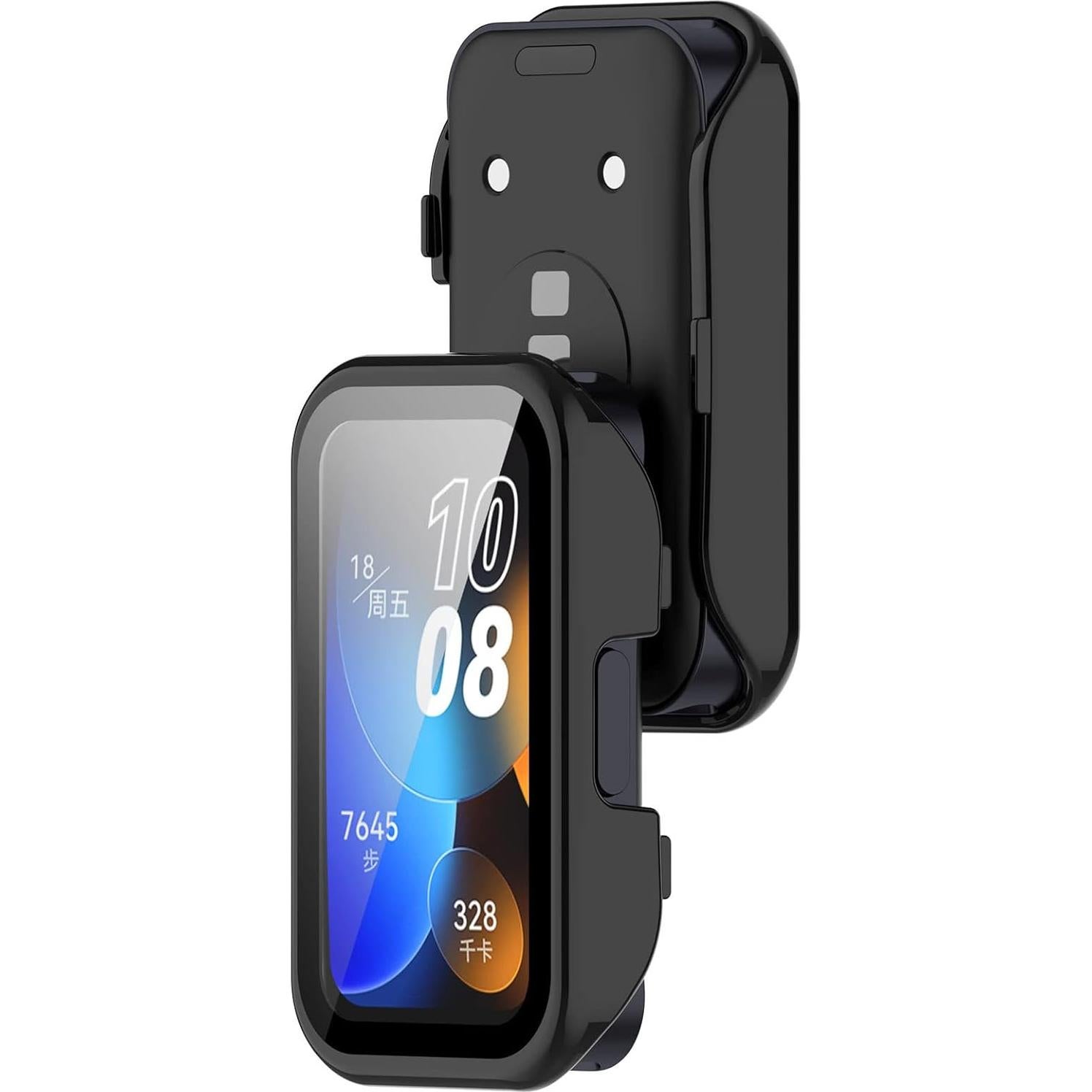 Funda Protectora FitTurn para Huawei Band 10/10 NFC/9/9NFC/8/8NFC con Cristal Templado
