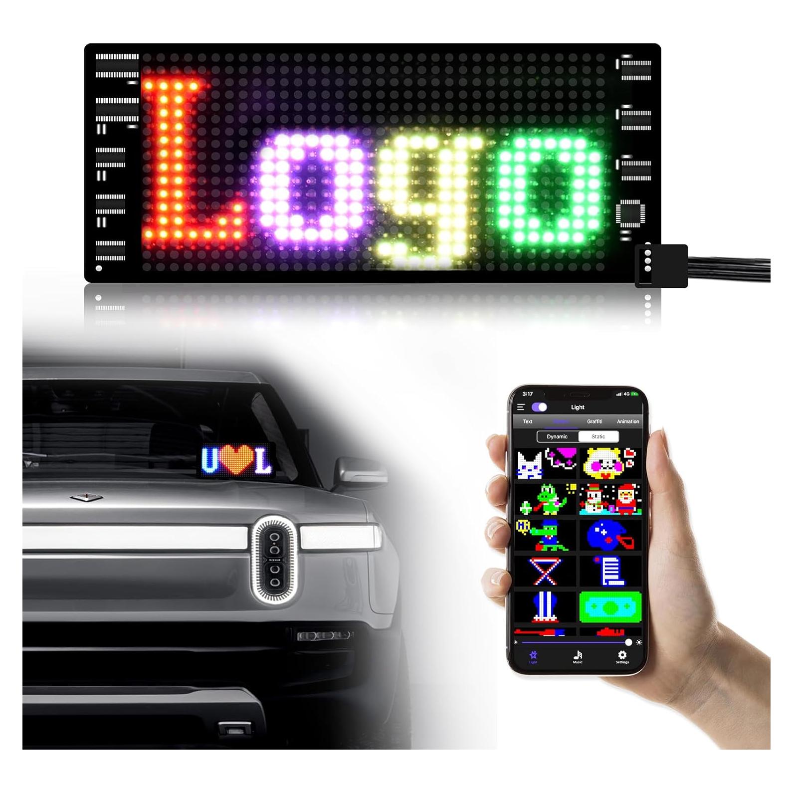 Cartel LED Programable XIAOOHO 7.62x17.78cm Bluetooth