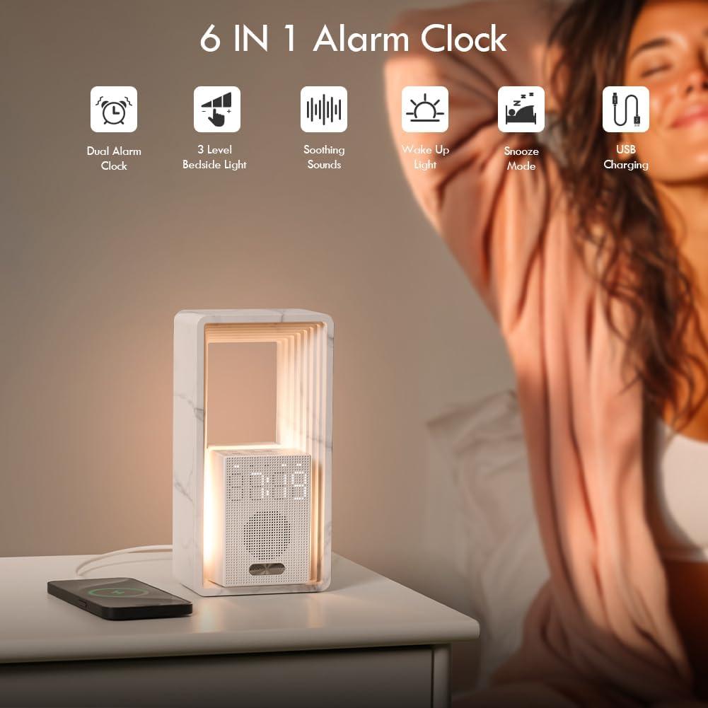 Reloj Despertador Digital WILIT con Luz de Amanecer y USB