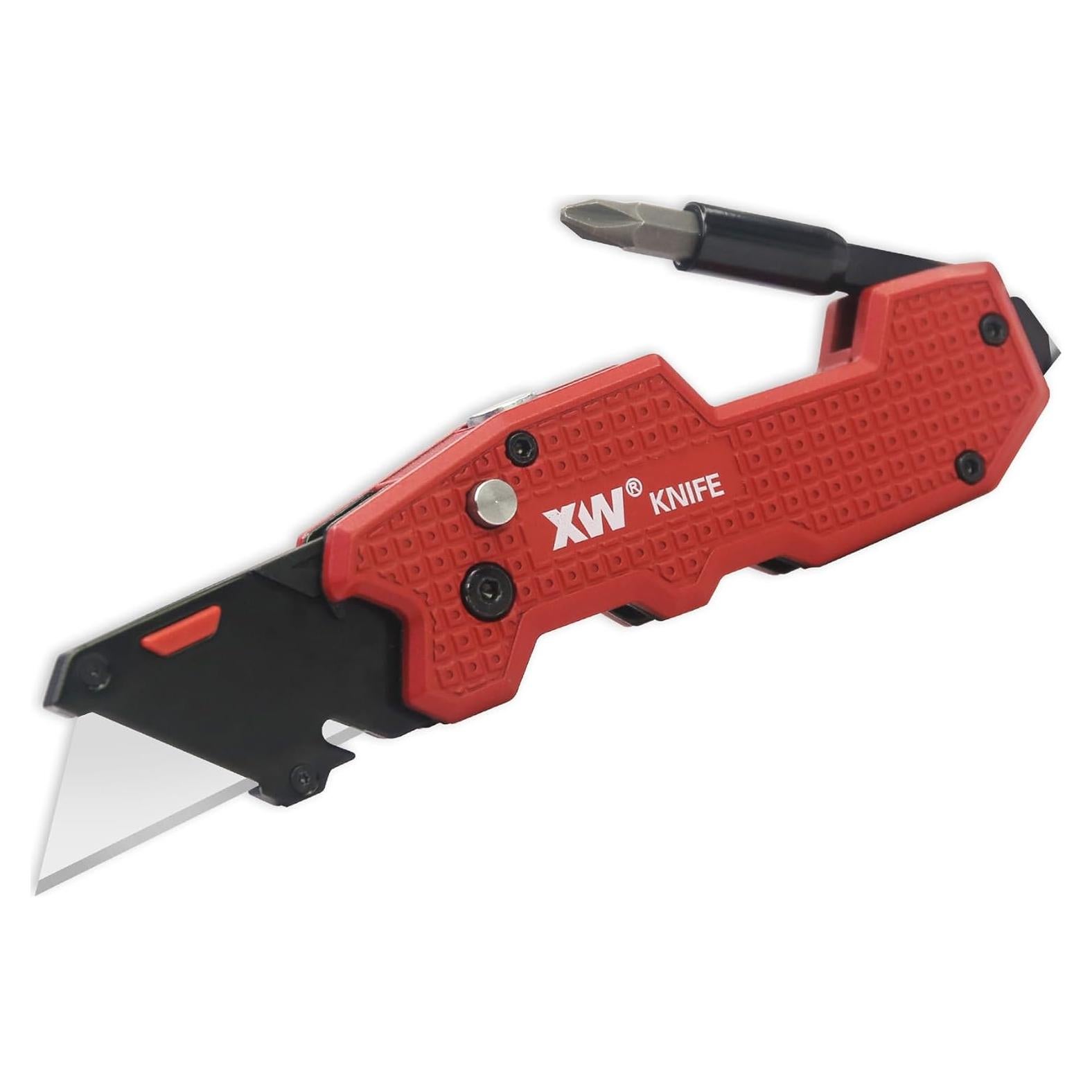 Cuchillo Utility Plegable XW 5 en 1 Multi-funcional Rojo/Negro