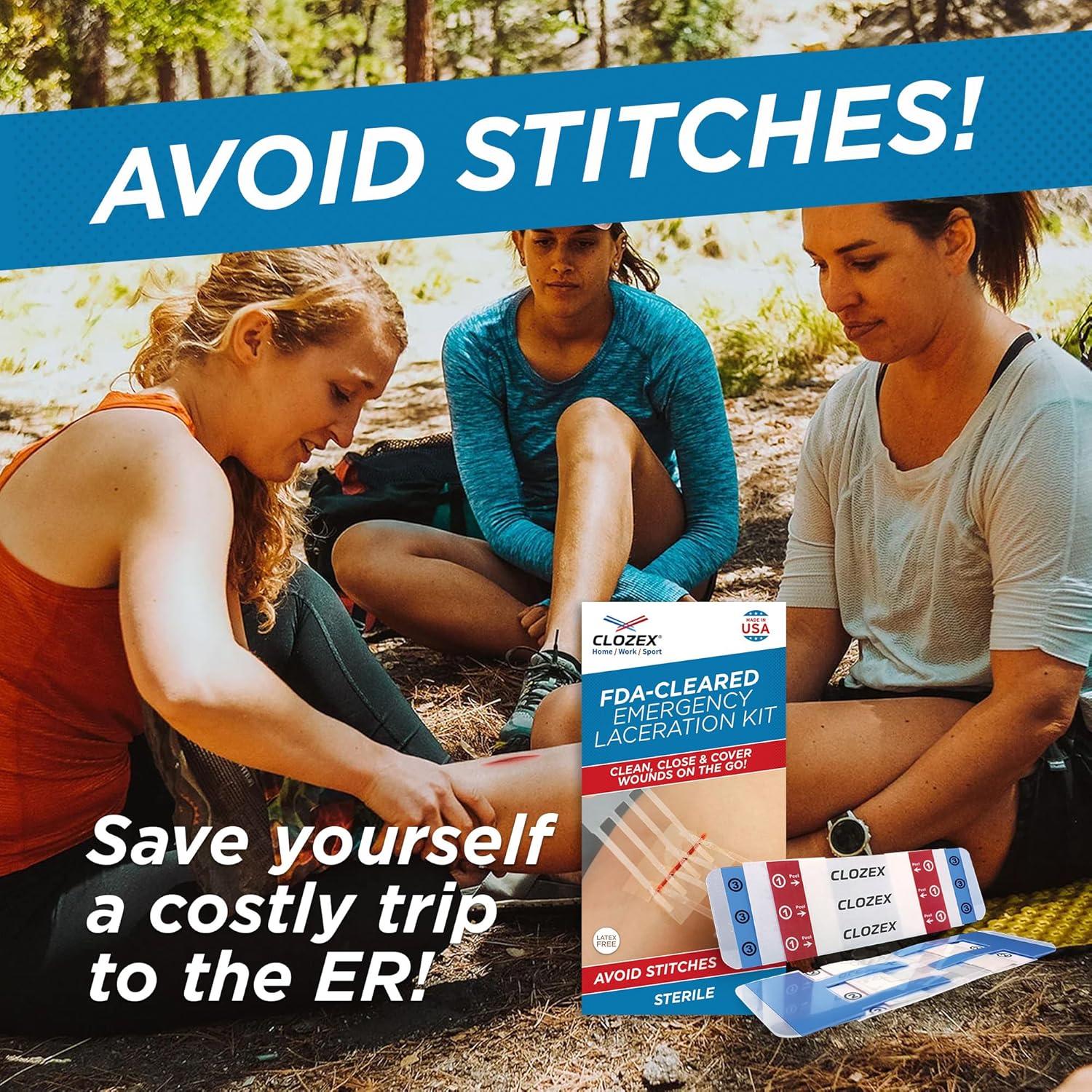 Kit de Laceración Clozex Completo - Cierre de Heridas Sin Puntos