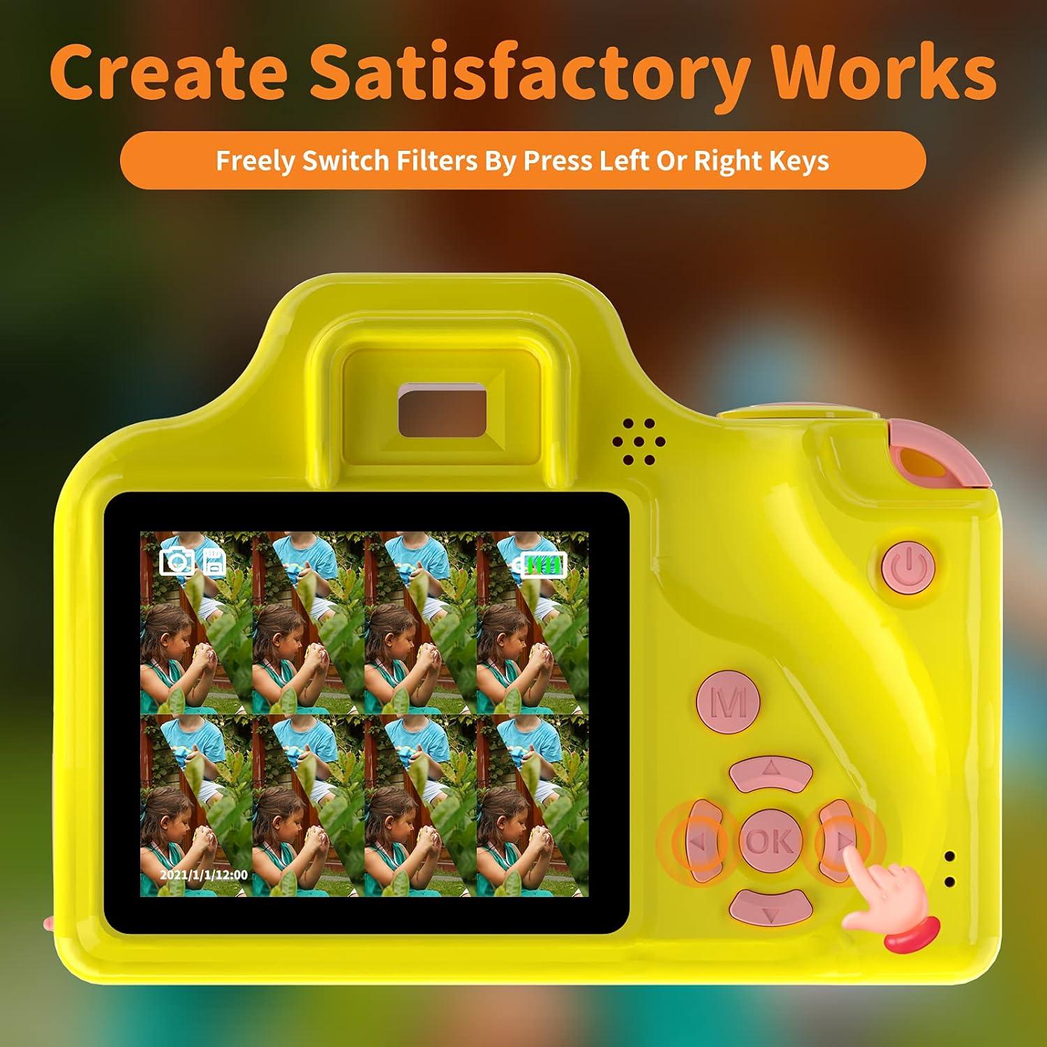 Cámara Digital para Niños Ourlife 12MP Rosa con Música