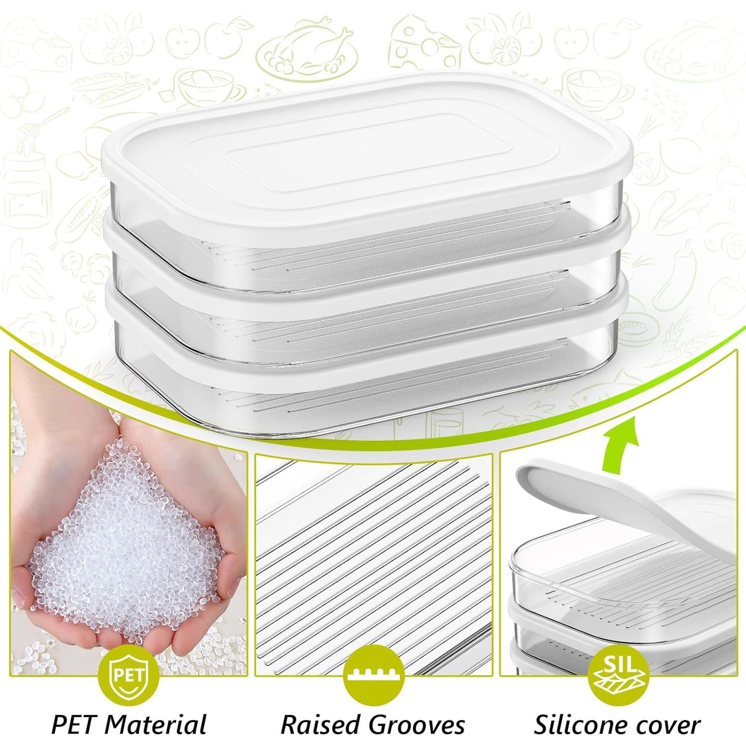 Contenedor de Carne para Deli XWF - 3PCS Apilables BPA Free