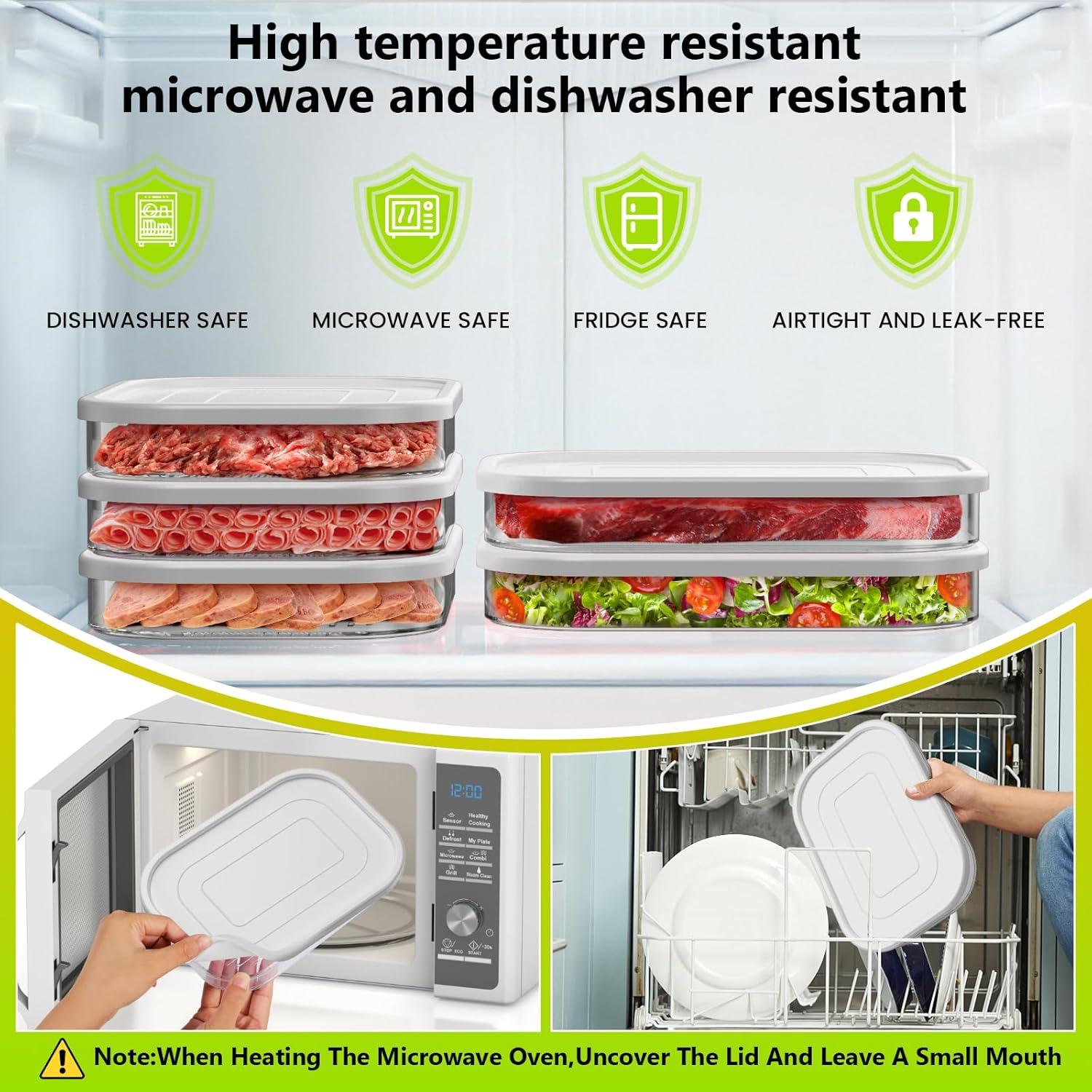 Contenedor de Carne para Deli XWF - 3PCS Apilables BPA Free