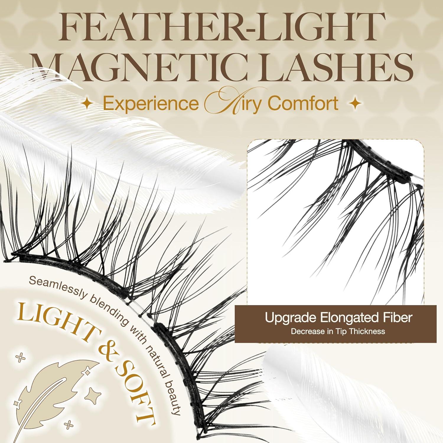 Kit de Pestañas Magnéticas LASHVIEW CT27 Reutilizables 10x7cm