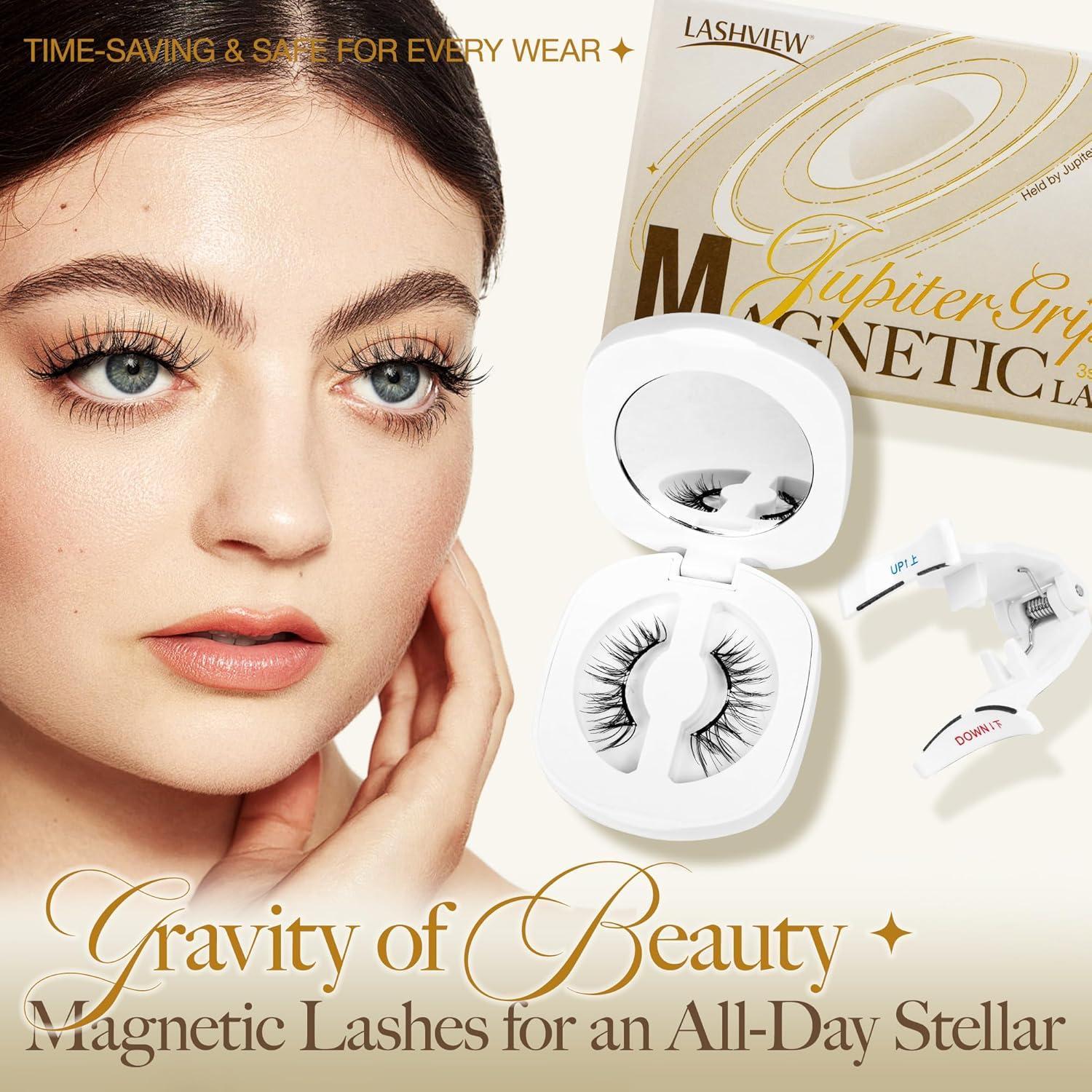 Kit de Pestañas Magnéticas LASHVIEW CT27 Reutilizables 10x7cm