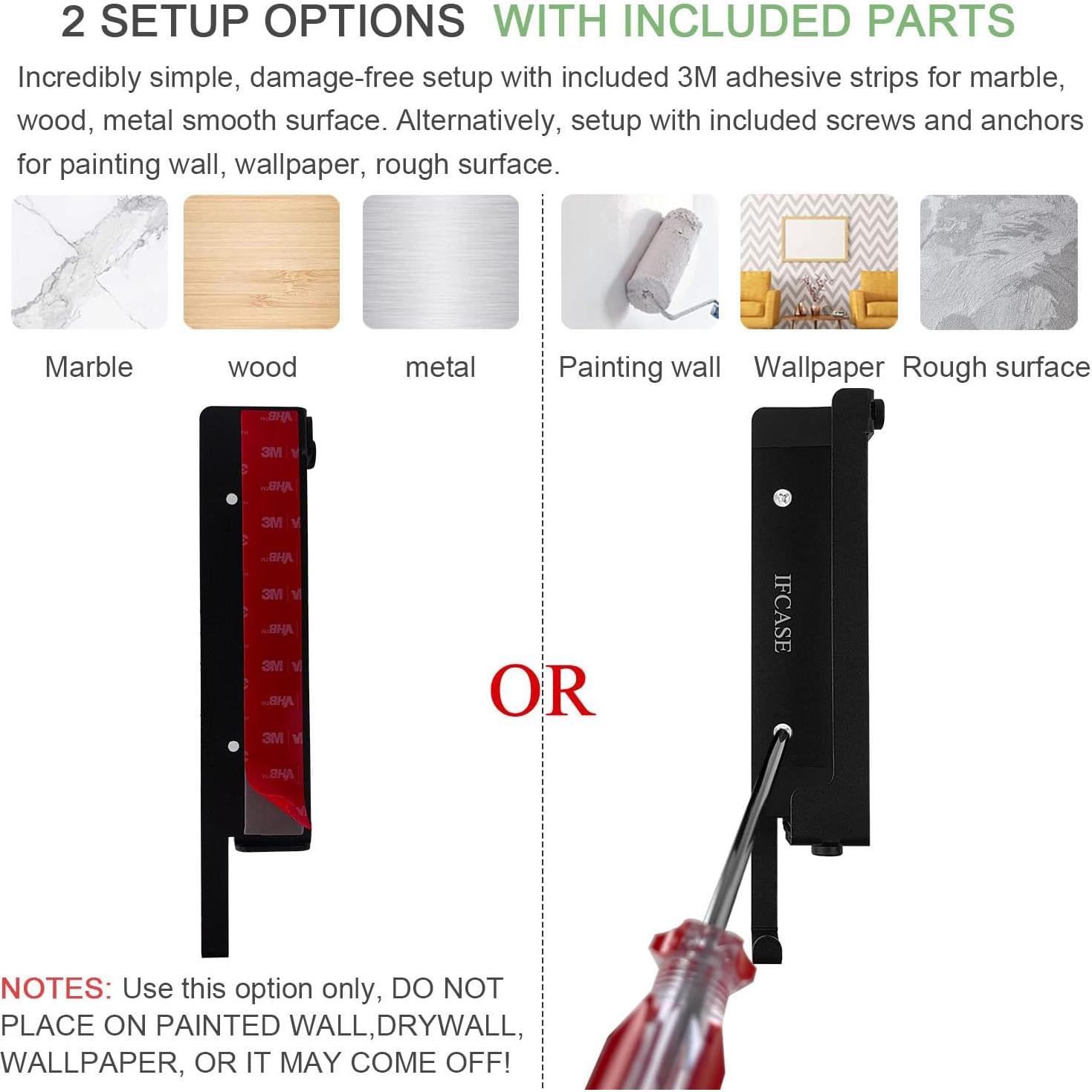 Soporte de Pared IFCASE para Laptop y Tabletas Negro