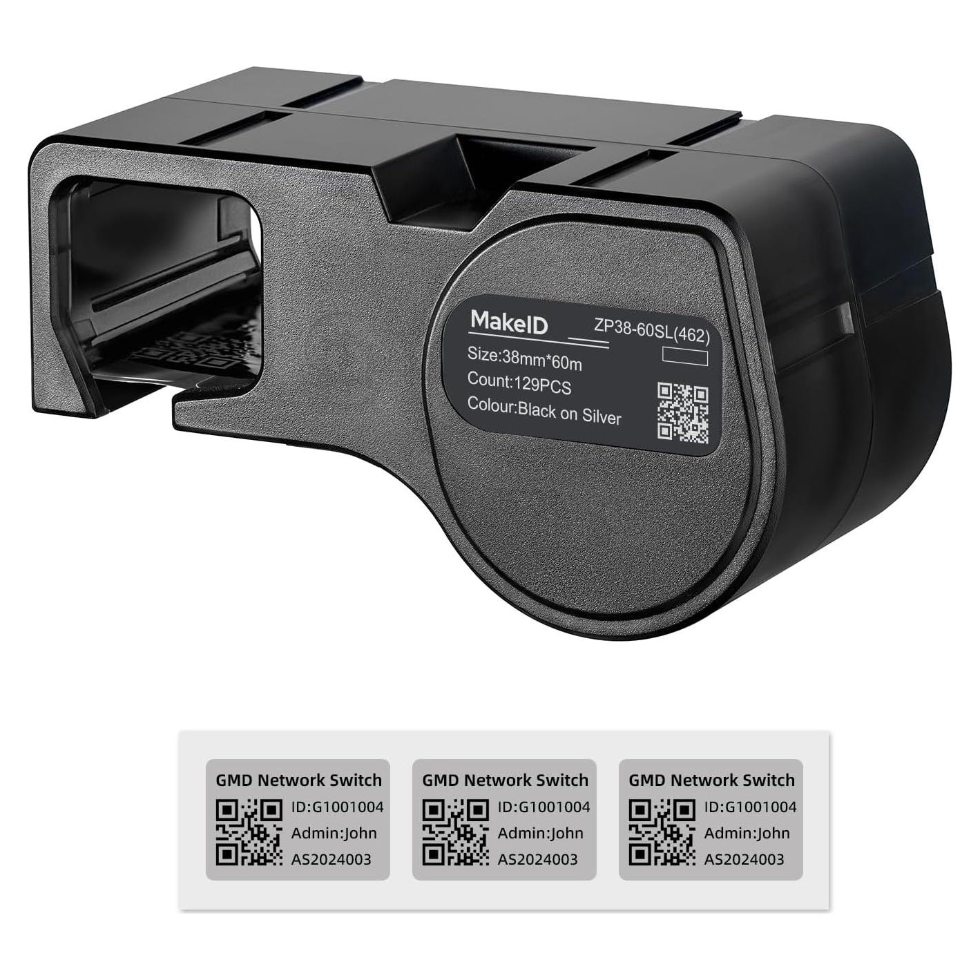 Cartucho de Etiquetas PET MakeID 128 Unidades 1.5x2.36"