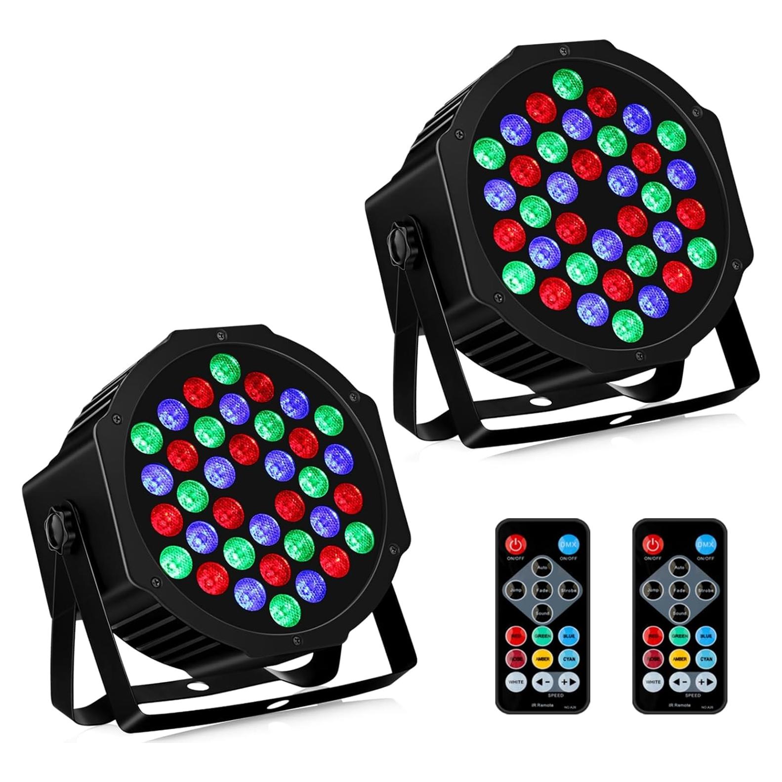 Luces Par LED Recargables LaluceNatz 36W RGB 2 Piezas