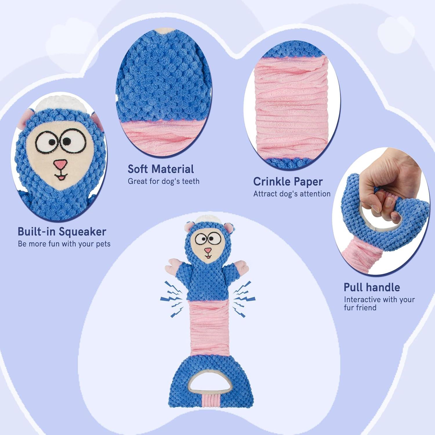 Juguete Interactivo para Perros Sychien con Squeaker y Crinkle