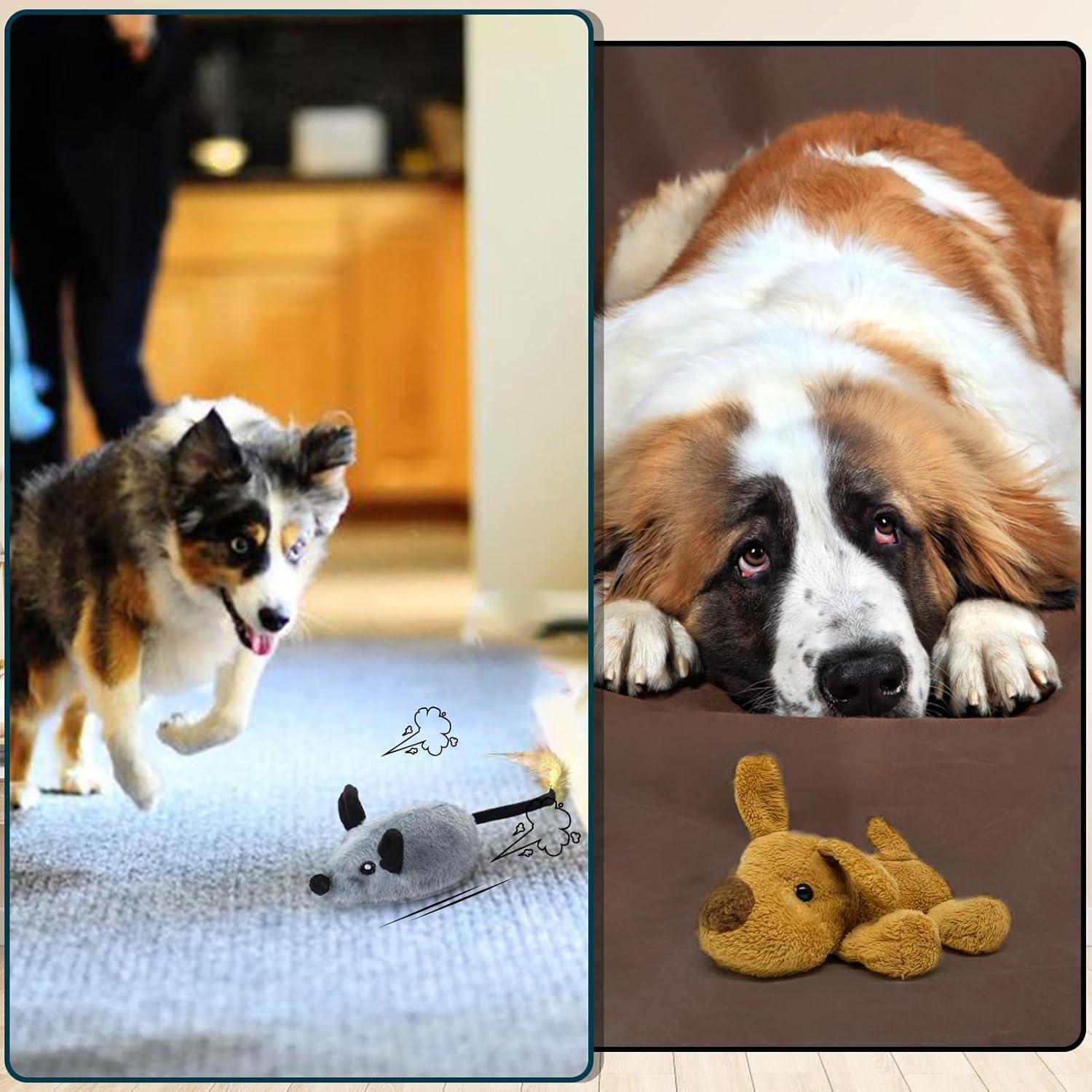 Juguete Interactivo para Perros BABORUI Rata Squeaky Gris