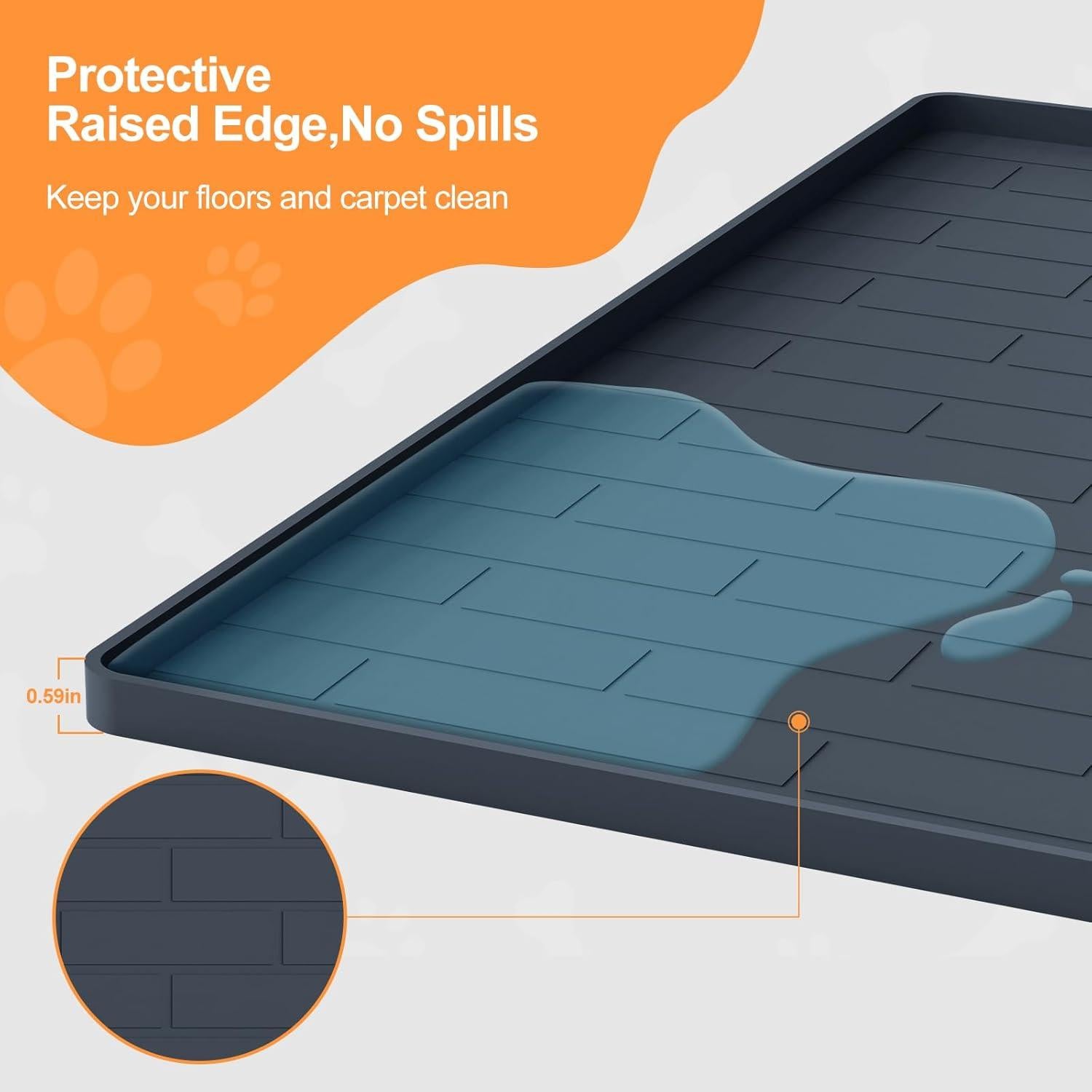 Soporte de almohadilla para perros PUWANJILI 61x61 cm antideslizante