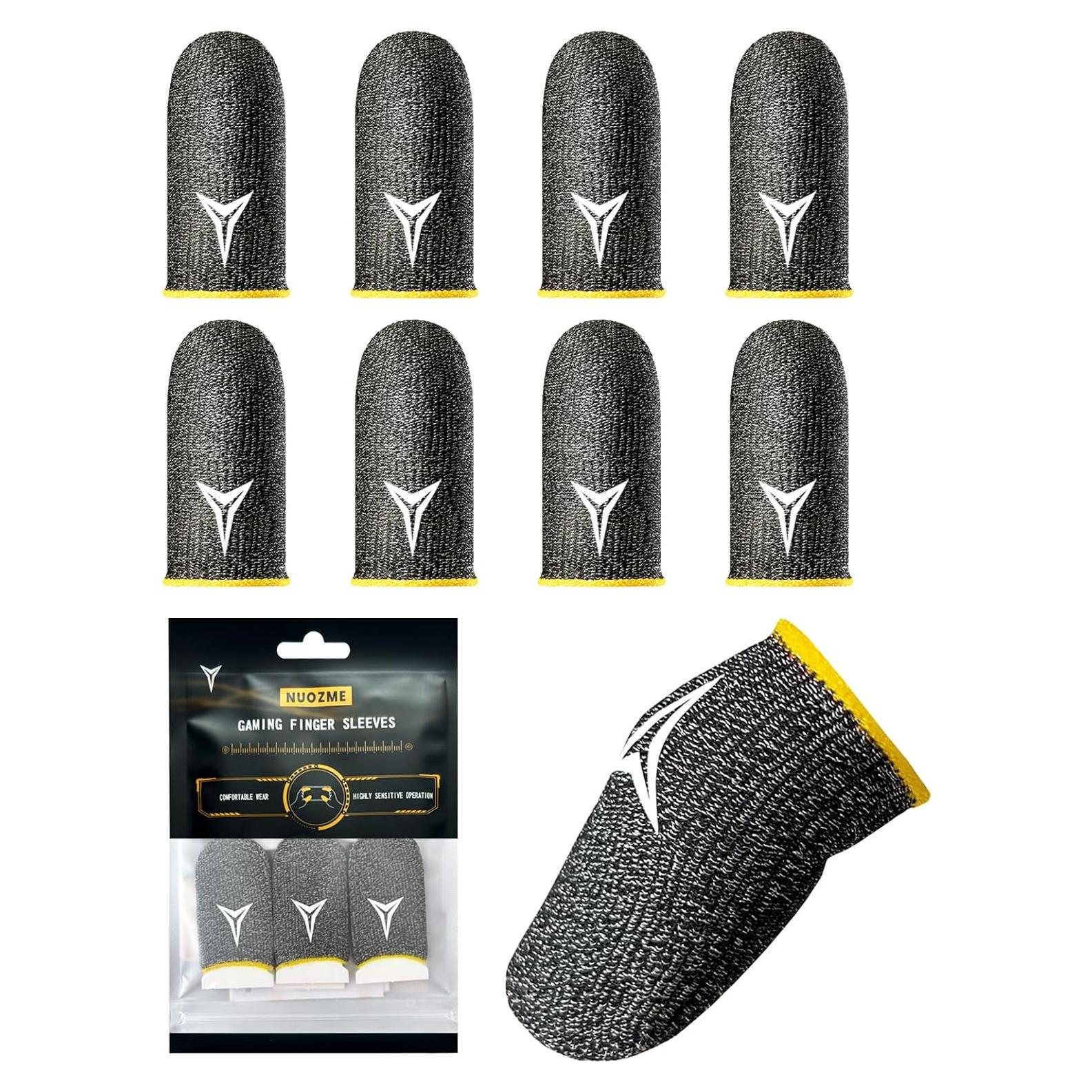 Mangas para Dedos de Juego Nuozme - 8 Piezas, 0.3mm, Amarillo