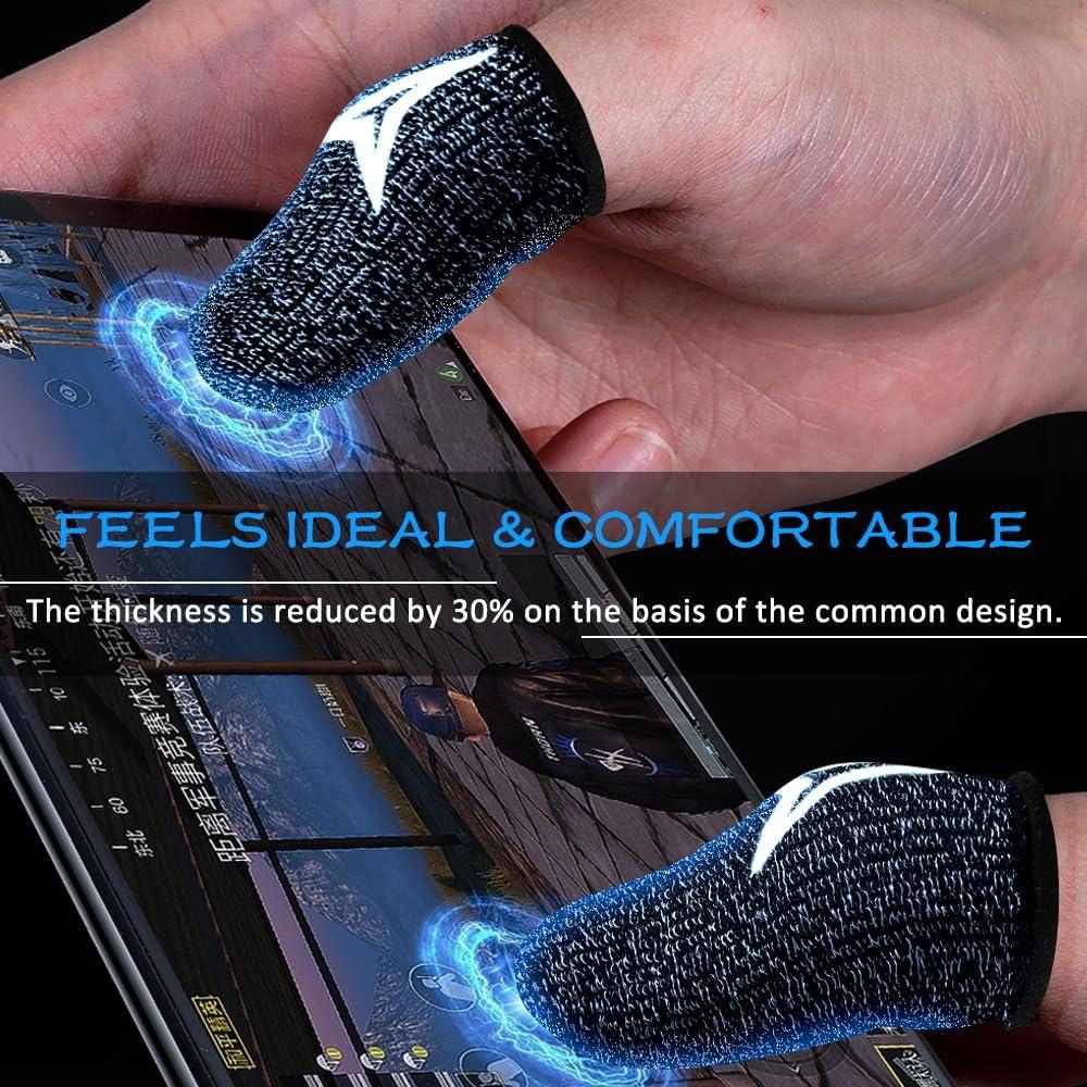 Mangas para Dedos de Juego Nuozme - 8 Piezas, 0.3mm, Amarillo