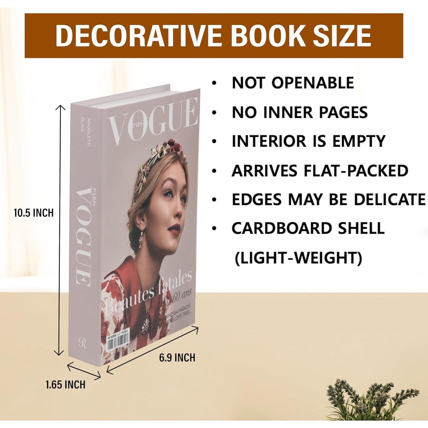 Conjunto de Libros Decorativos Glam Probenex - 4 Piezas