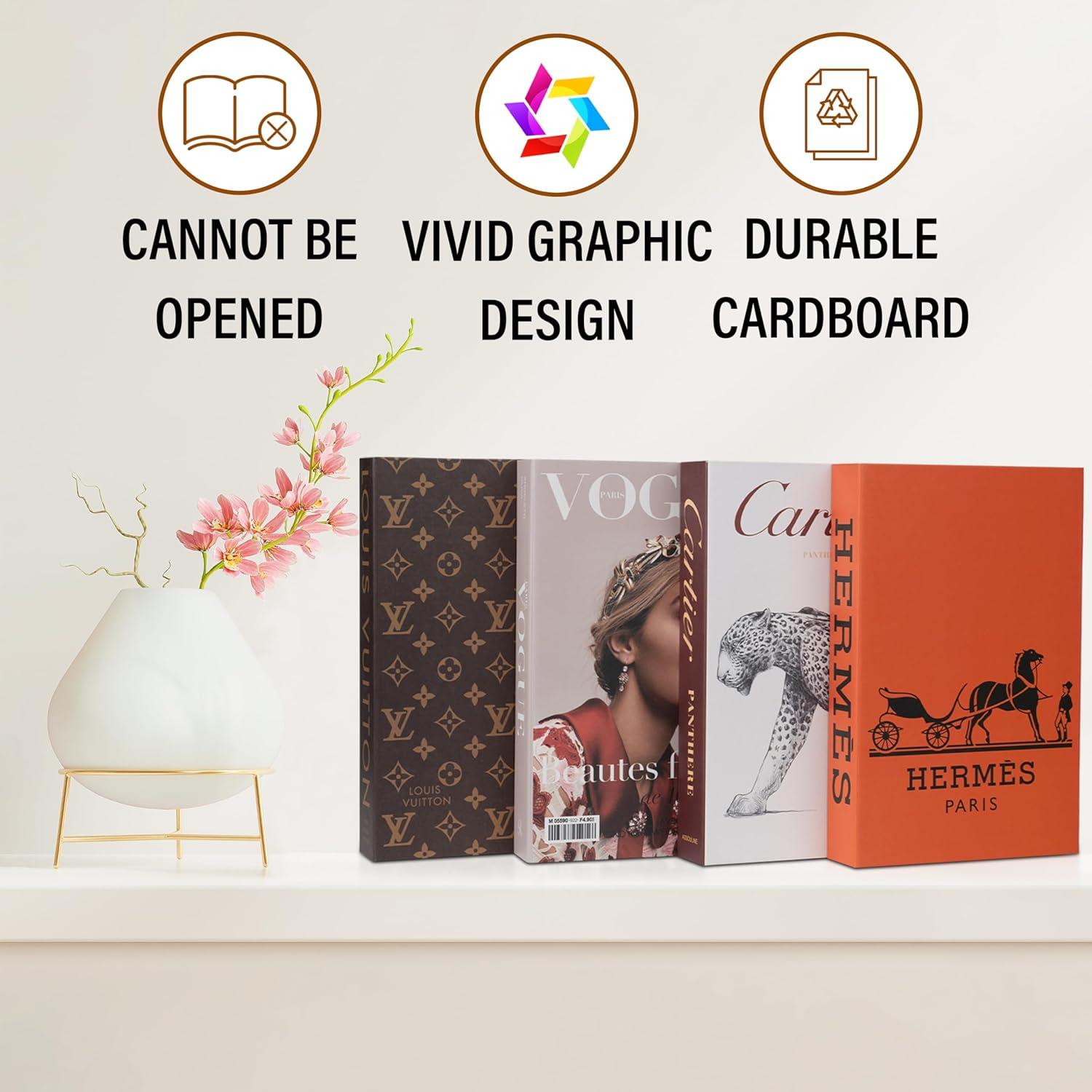 Conjunto de Libros Decorativos Glam Probenex - 4 Piezas