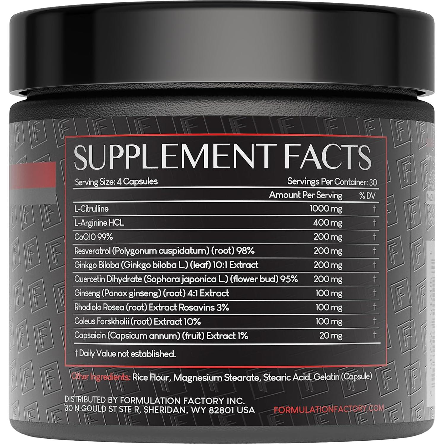 Corazón de Acero Suplemento Pre-Entrenamiento 120 Cápsulas