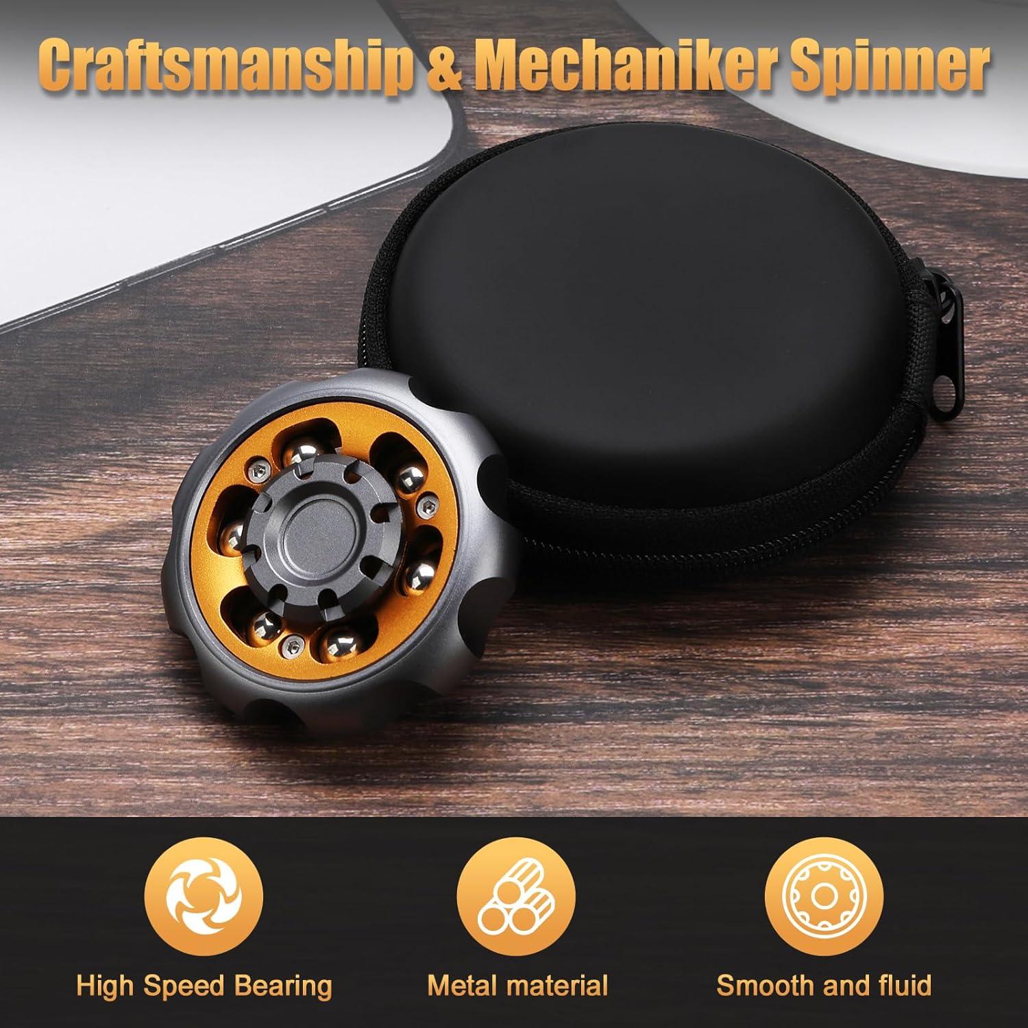 Spinner Antiestrés de Metal Bihevn - Alivio de Ansiedad Gris