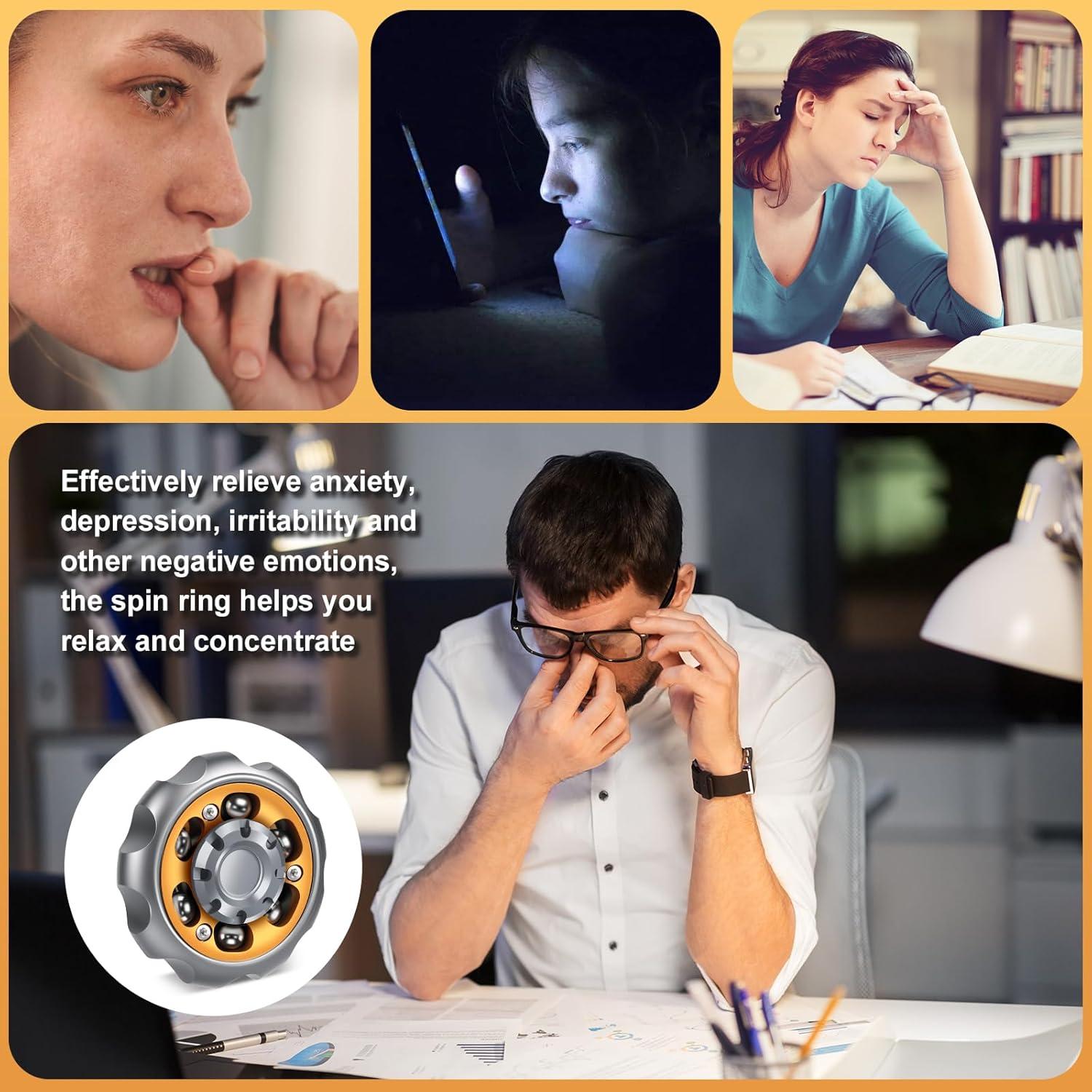 Spinner Antiestrés de Metal Bihevn - Alivio de Ansiedad Gris