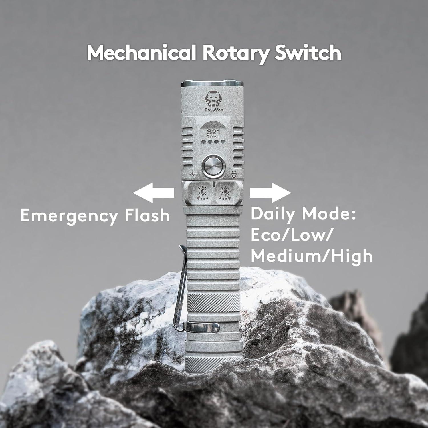 Linterna RovyVon S21 3000 Lumen IPX8 Magnética 400m