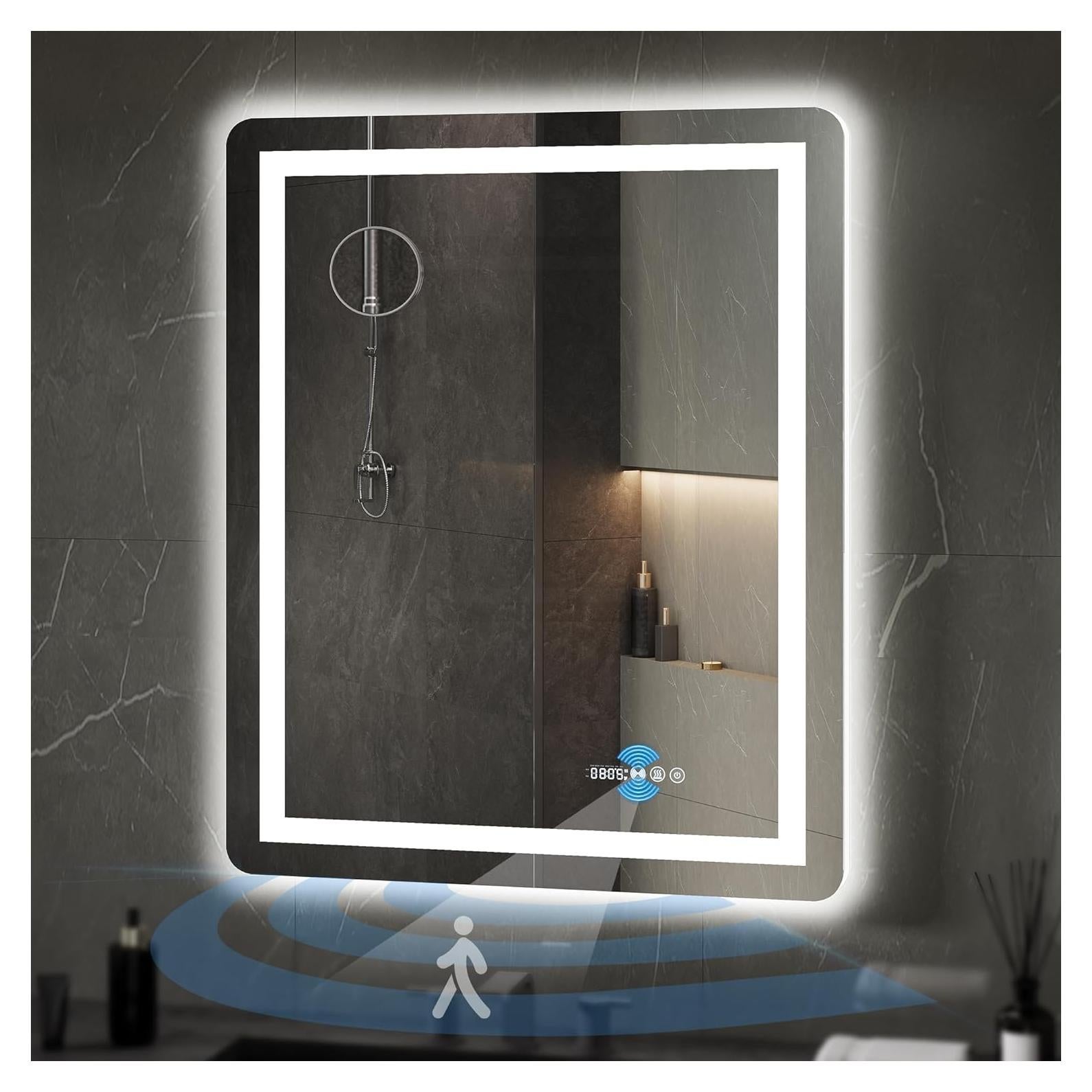 Espejo de Baño LED YITAHOME 81x61 cm Antivaho y Táctil