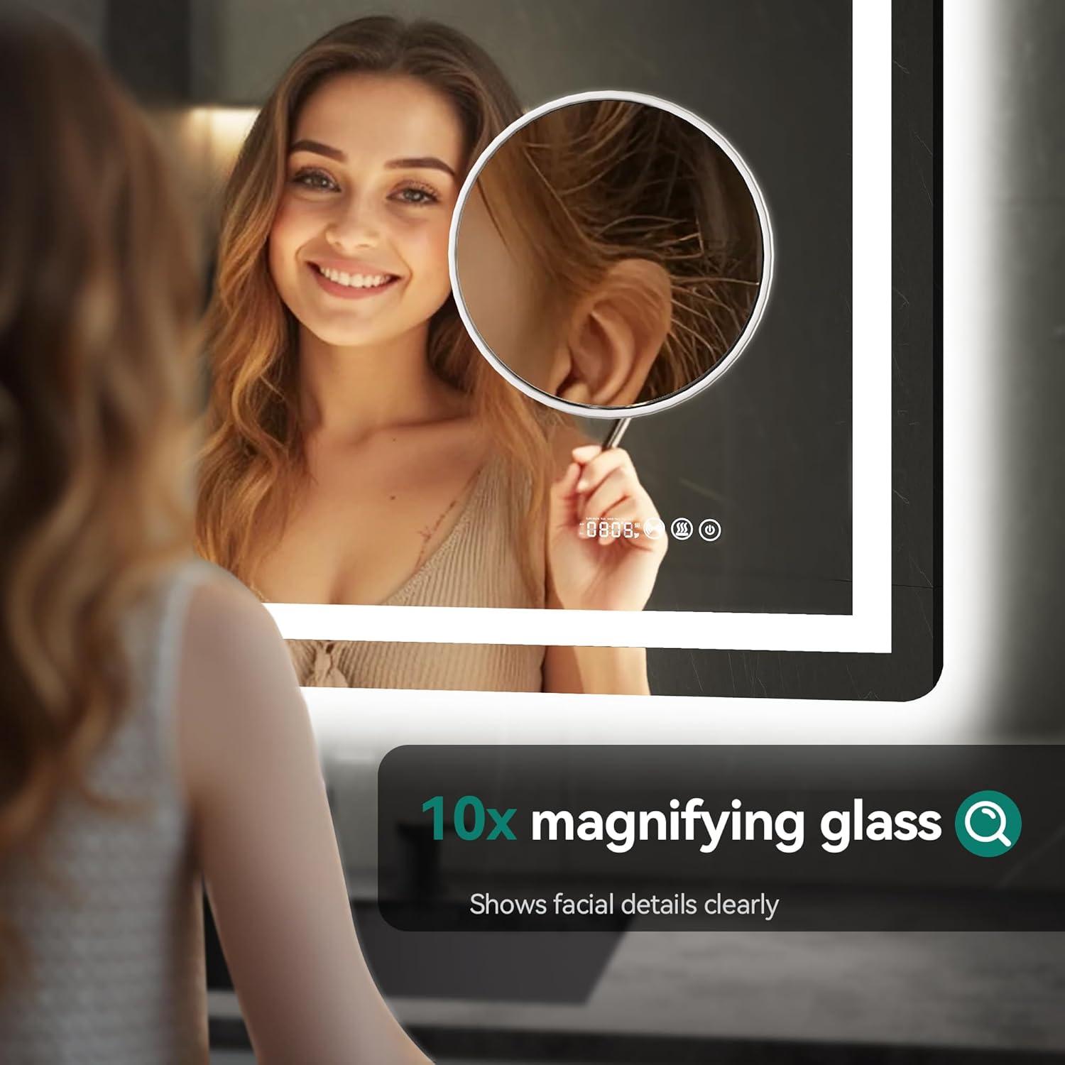 Espejo de Baño LED YITAHOME 81x61 cm Antivaho y Táctil