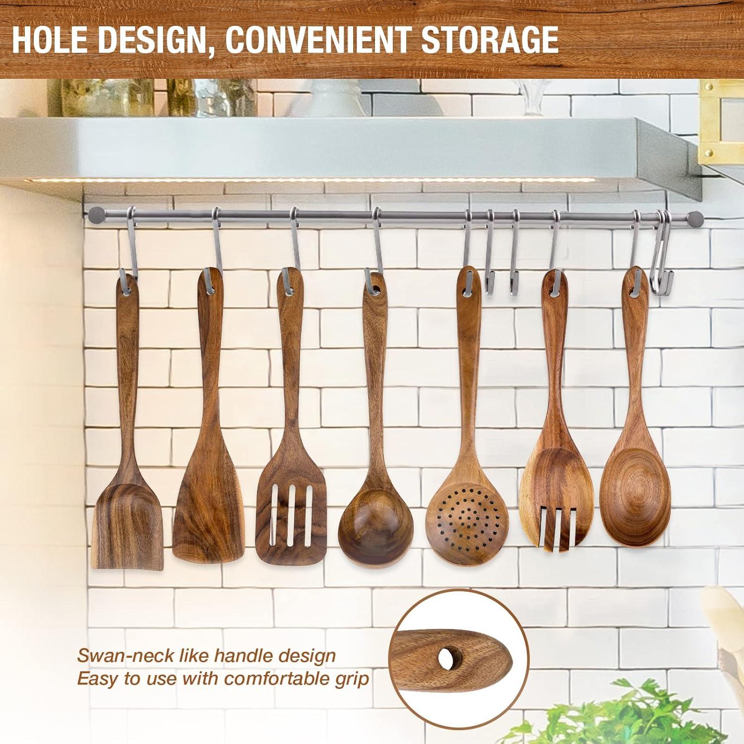 Juego de Utensilios de Cocina de Madera de Teca 10 Piezas WOODme