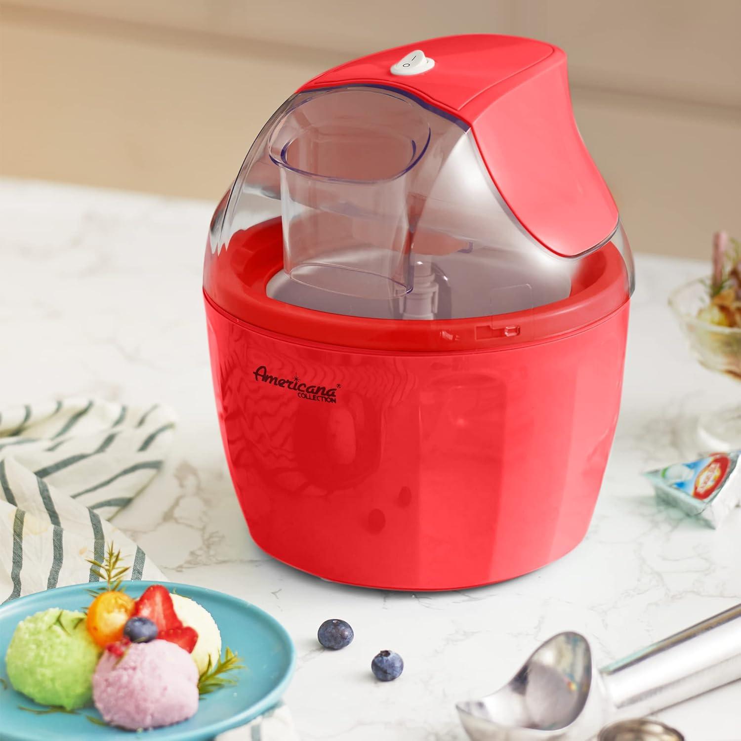 Máquina de Helados Eléctrica Maxi-Matic EIM-1400R 1.5L Rojo