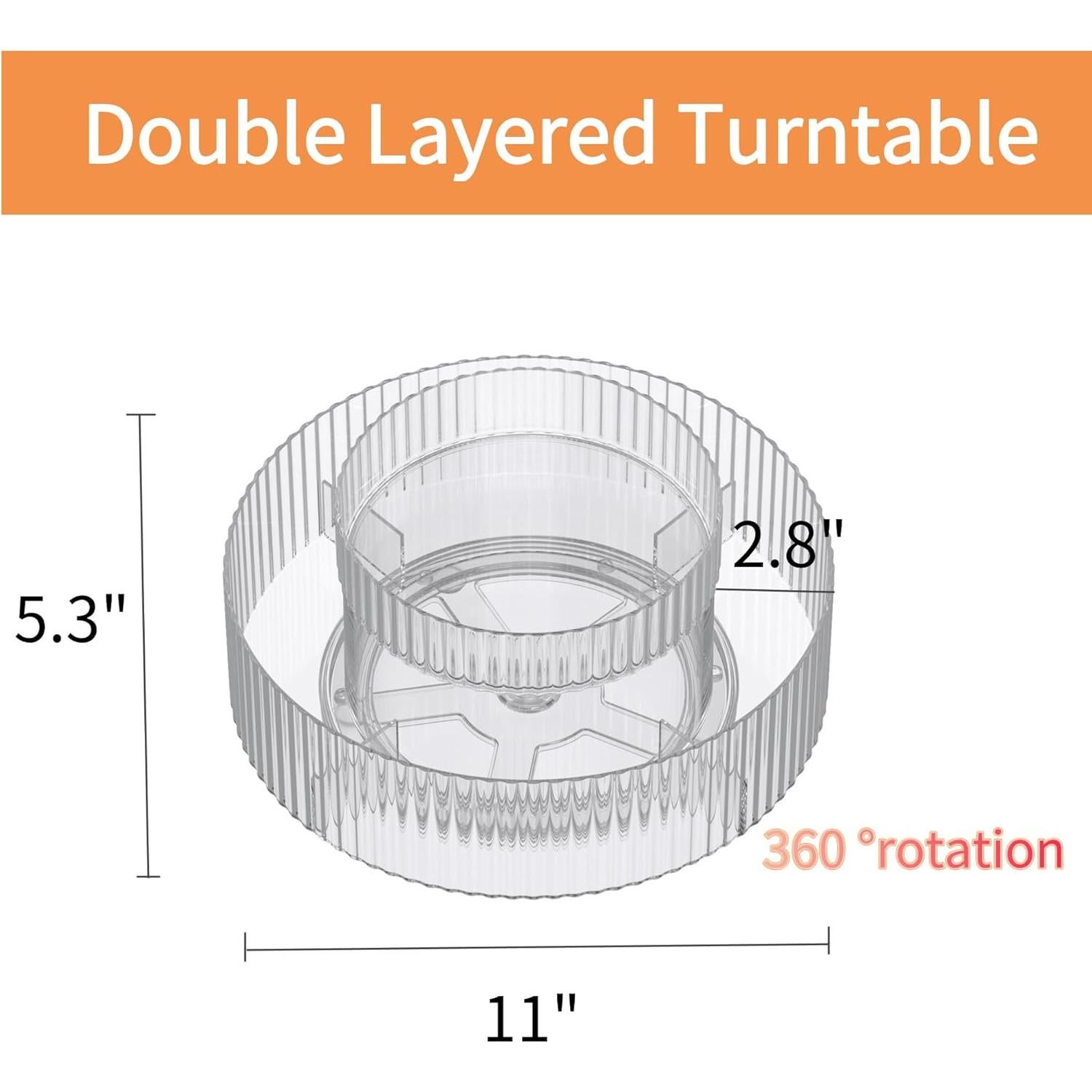 Organizador giratorio Lazy Susan vacane 2 niveles 28.57 cm