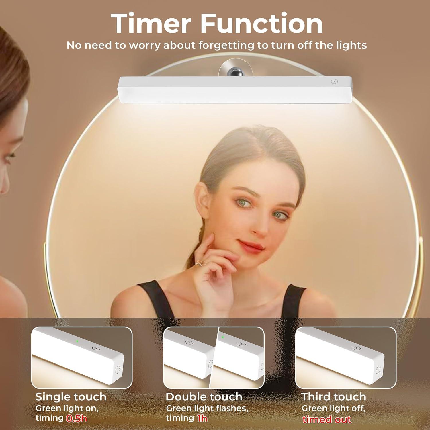 Espejo de Maquillaje LED Benature LCL025 6500K Recargable