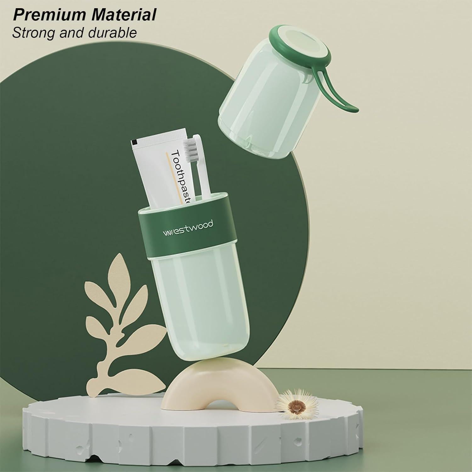 Estuche de viaje para cepillos de dientes FQDGTFA verde 21cm