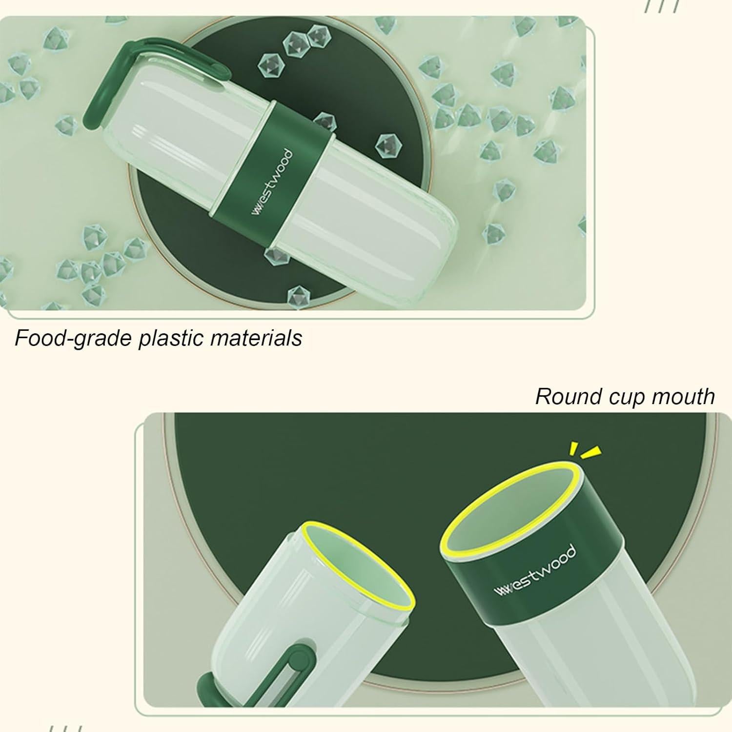 Estuche de viaje para cepillos de dientes FQDGTFA verde 21cm