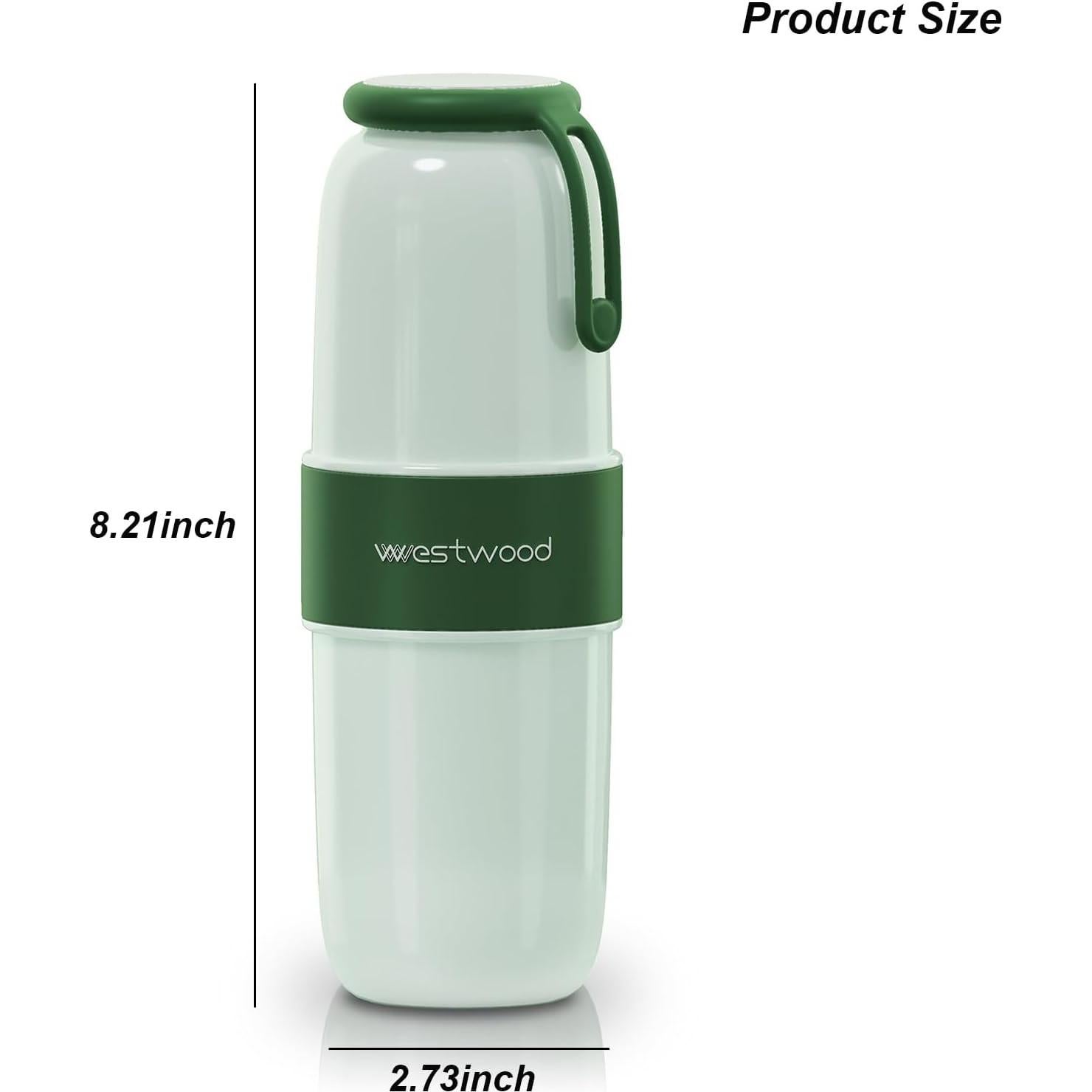 Estuche de viaje para cepillos de dientes FQDGTFA verde 21cm