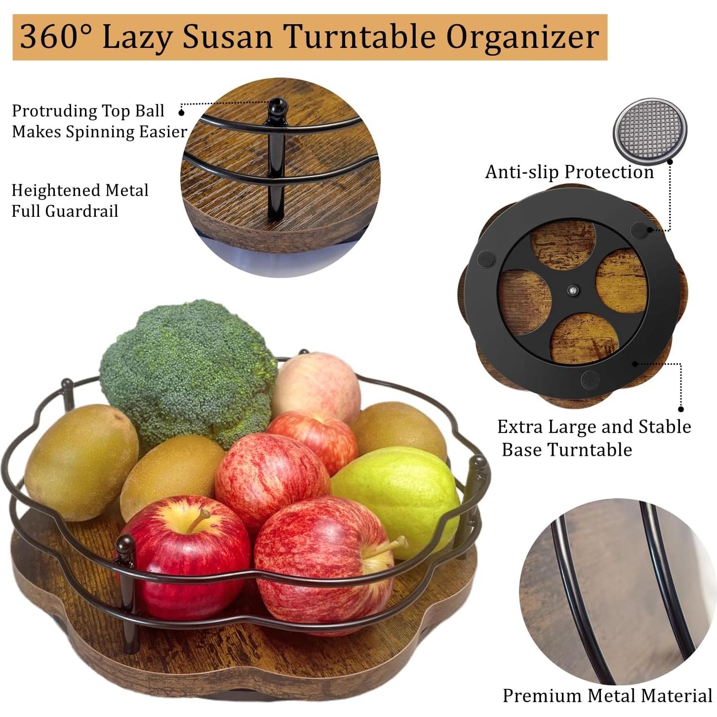 Organizador Giratorio Lazy Susan BaiWinlar 28 cm Antideslizante