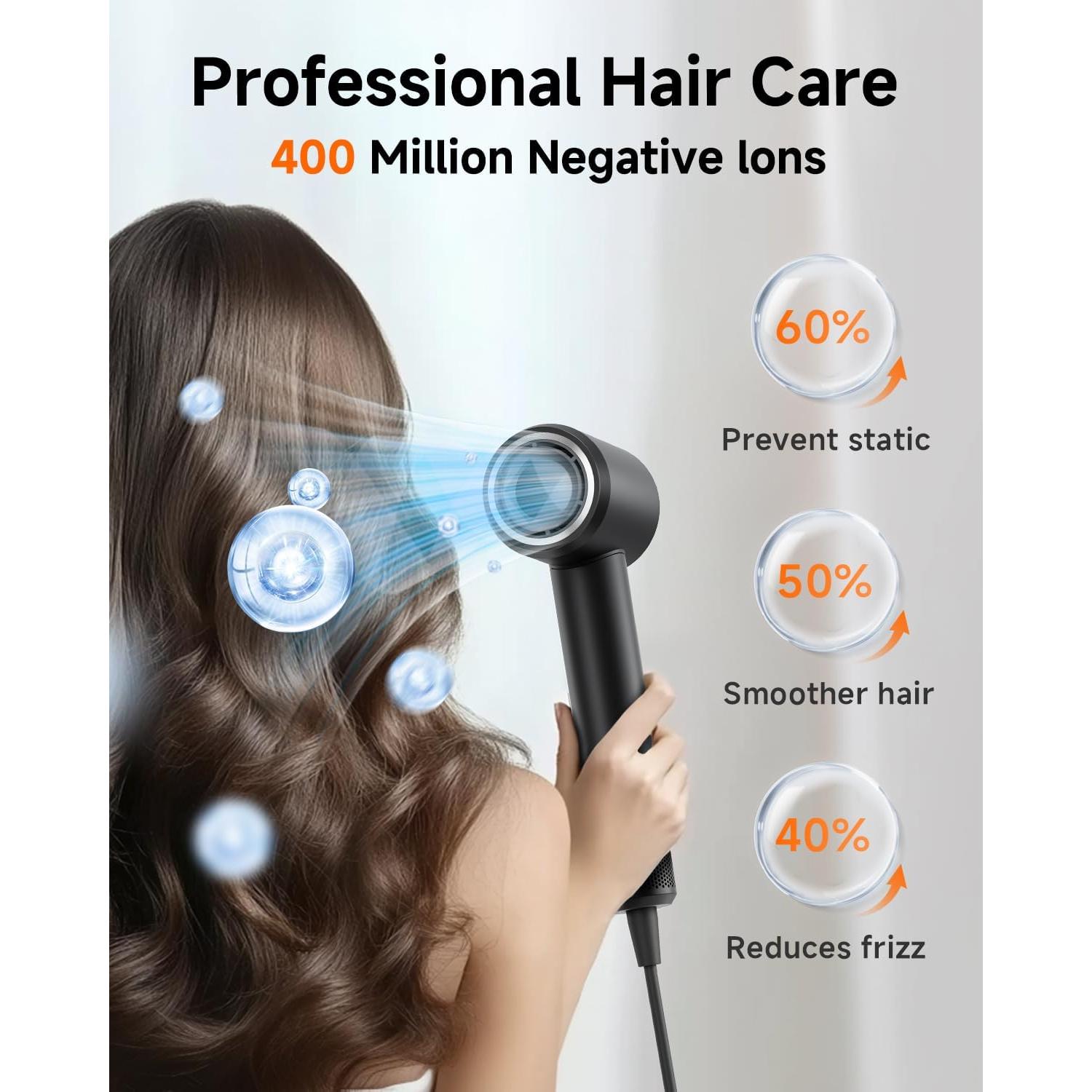 Secador de Pelo Profesional PLUZZ X116 con Difusor 400M