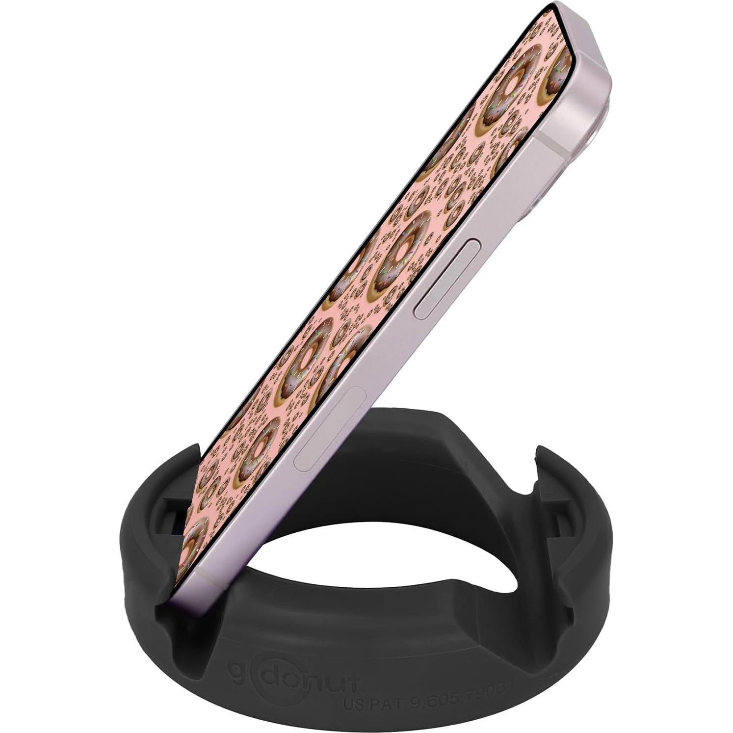 Soporte para Teléfono GoDonut PLUS+ Negro - Compatible con Smartphones y Tabletas