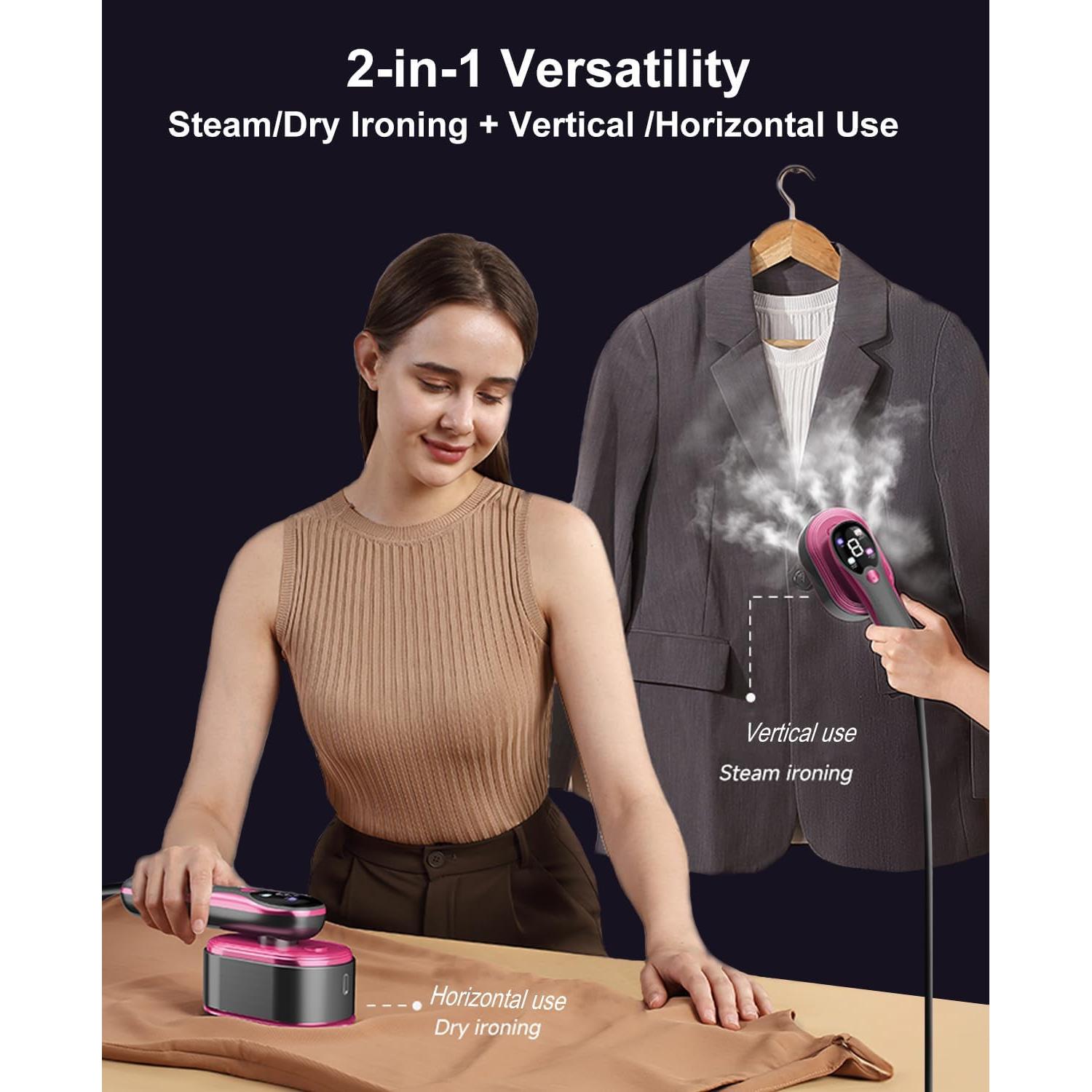 Plancha Vaporizador 2 en 1 ADPTOYU ST-719 Púrpura 1200W