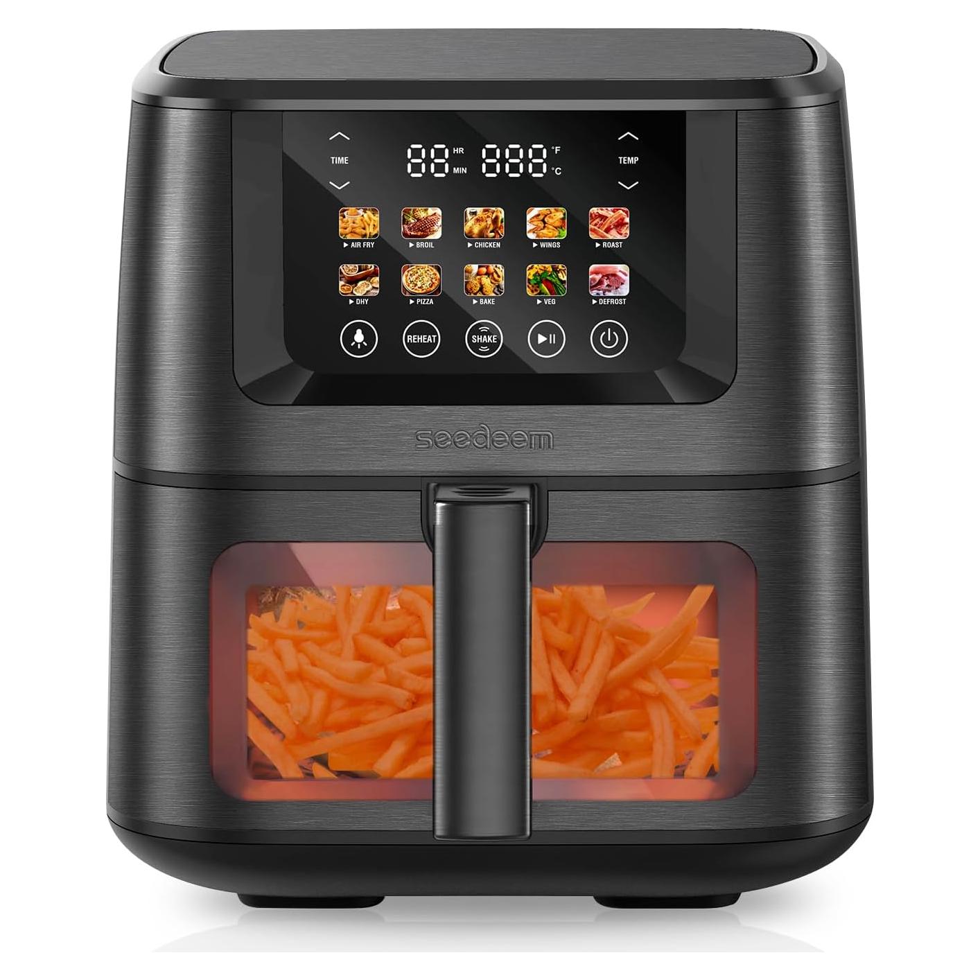 Freidora de Aire SEEDEEM T20803 8QT Digital 10 en 1 Negra