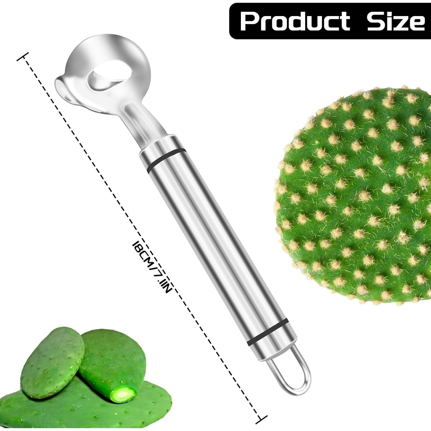 Herramienta para pelar cactus Aecsze de acero inoxidable 18.5 cm