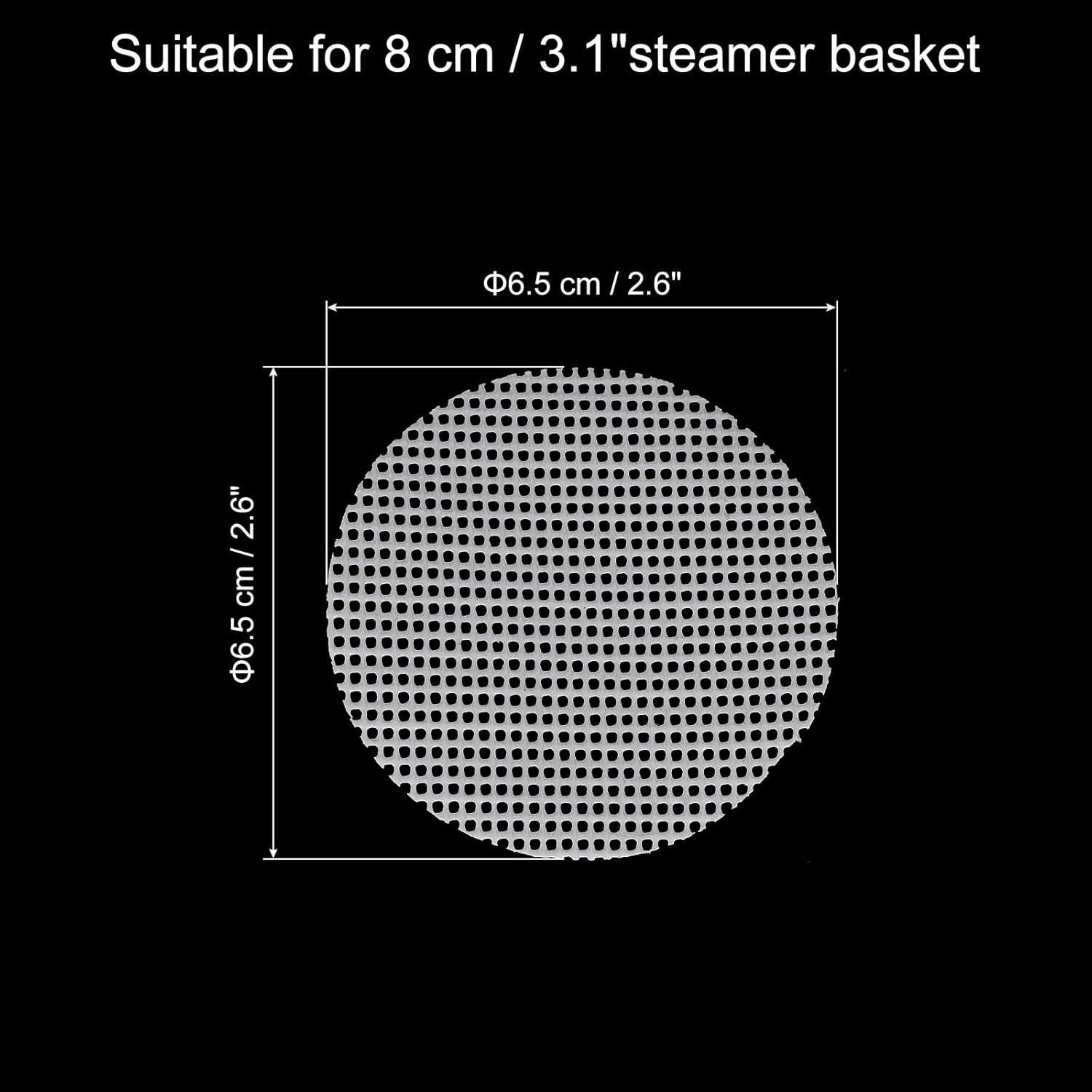 20 Tapas de Vapor Reutilizables Silicona uxcell 6.5 cm Blancas