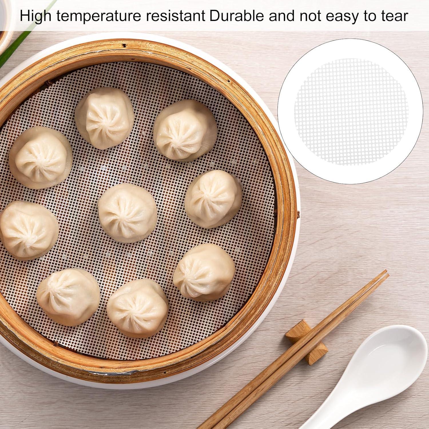 20 Tapas de Vapor Reutilizables Silicona uxcell 6.5 cm Blancas