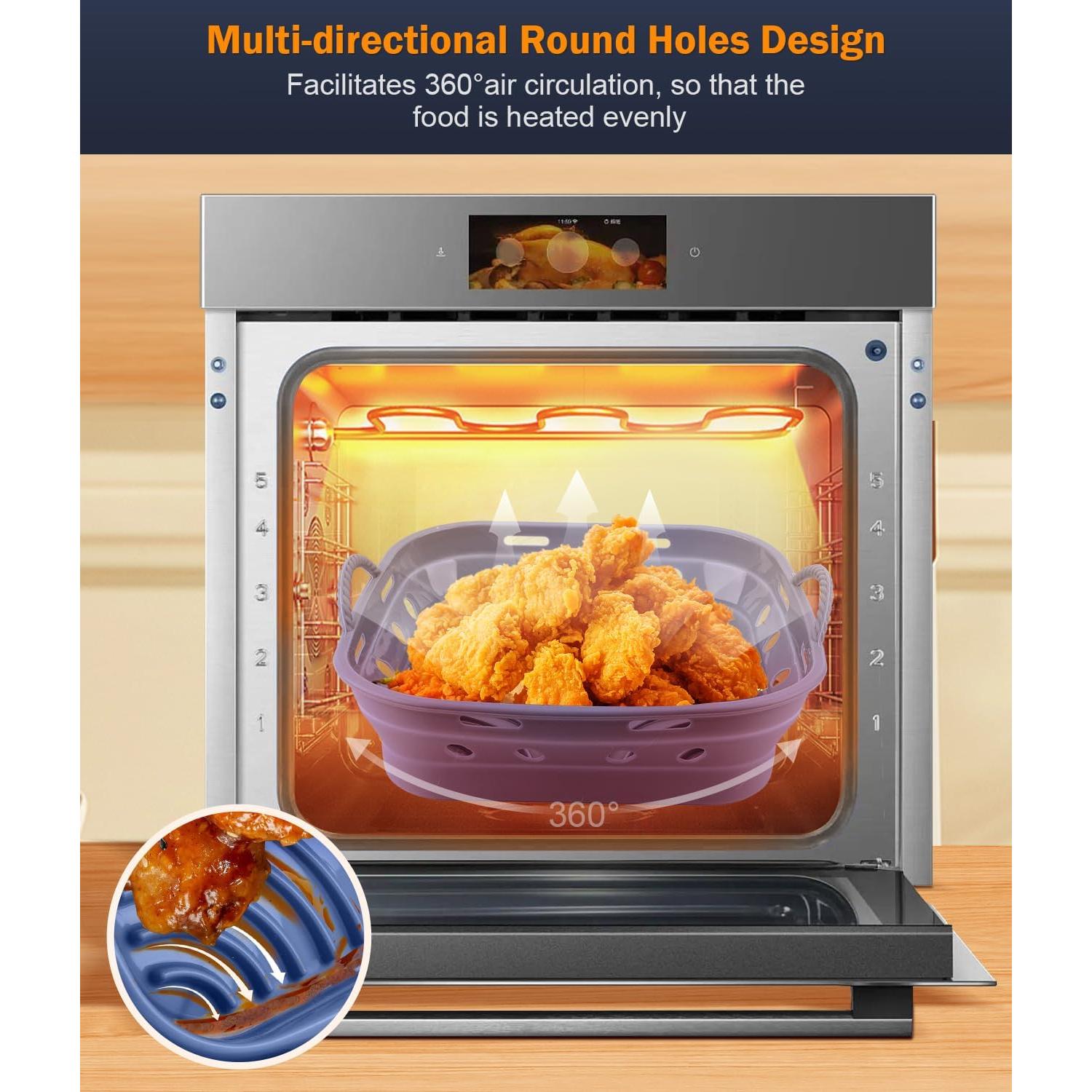 Forros de Silicona Reutilizables AMFOCUS para Freidora de Aire 22.86cm