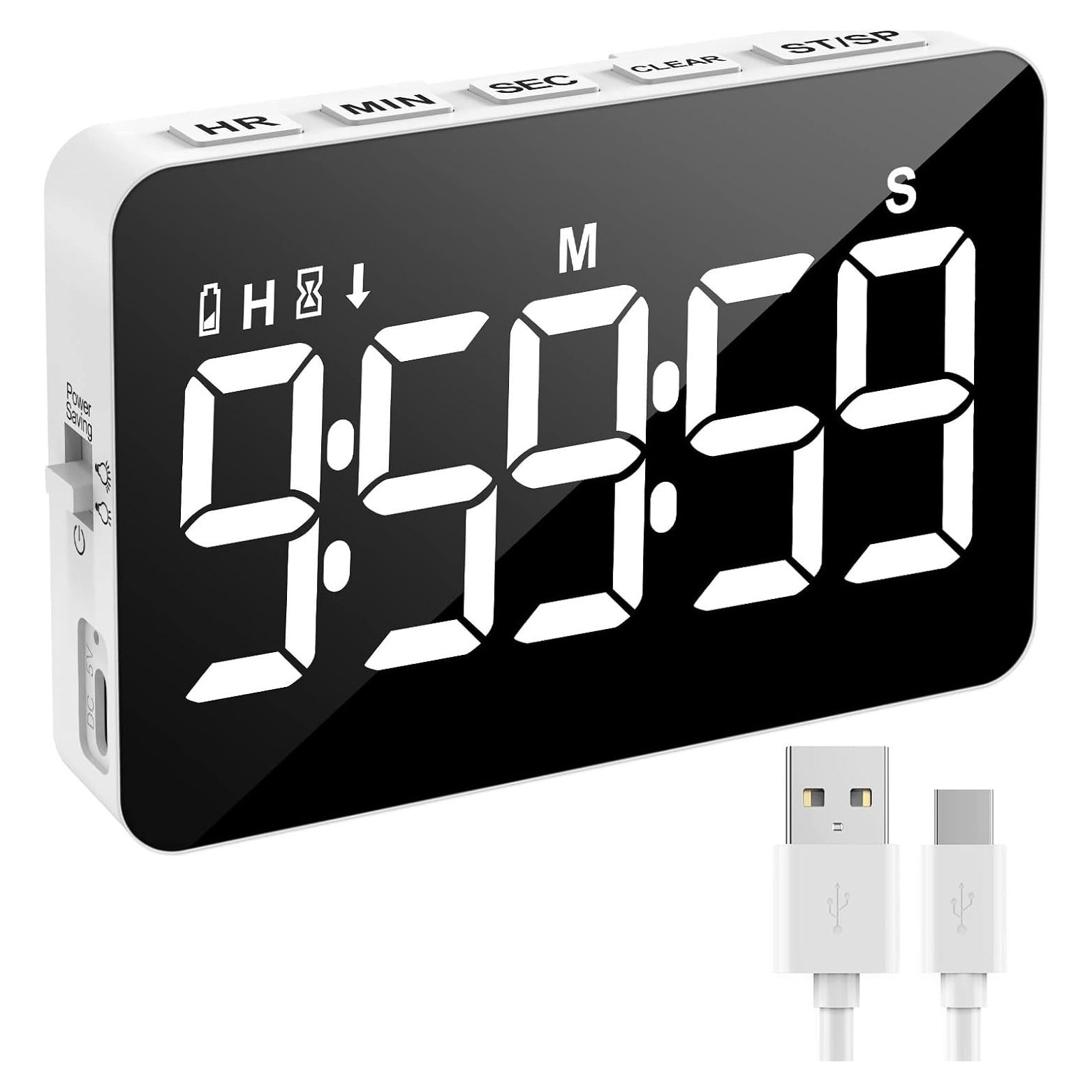 Temporizador de cocina digital recargable Samshow LED 5"