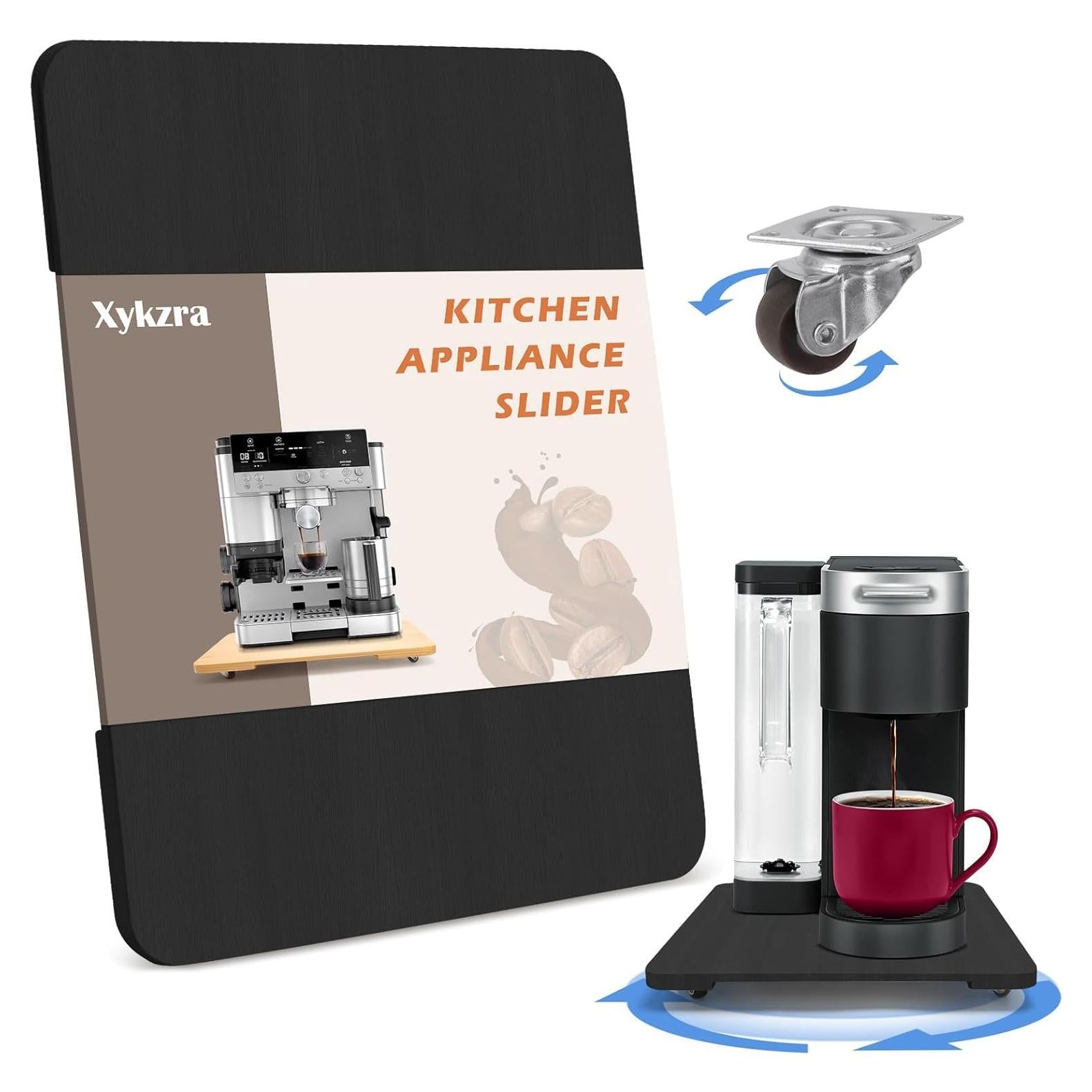 Bandeja Giratoria 360° Xykzra para Cafetera Negra 9.5x14"