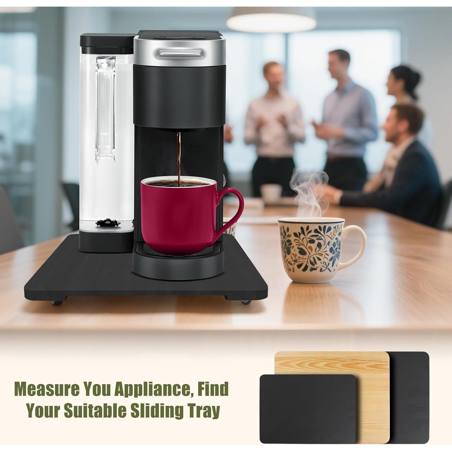 Bandeja Giratoria 360° Xykzra para Cafetera Negra 9.5x14"